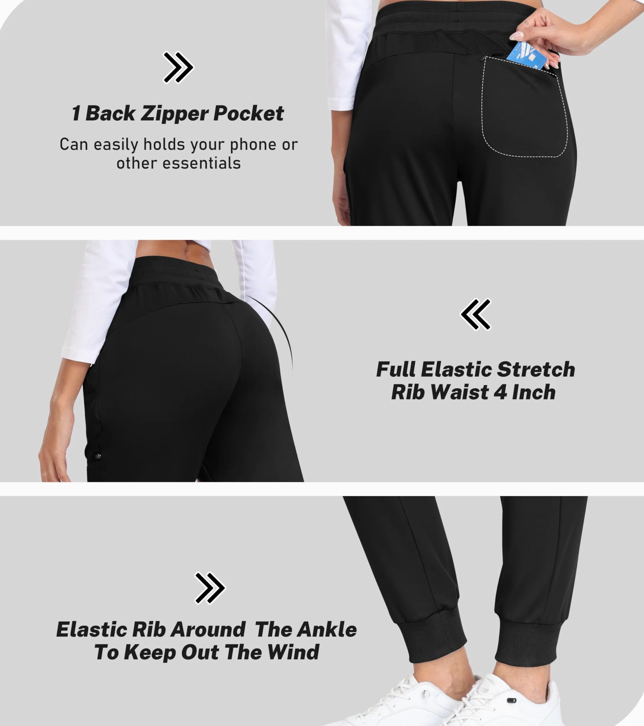MoFiz Pantalon Femmes Cargo Pantalons de Sport Femme Pantalons de Travail Survêtement Jogging avec Poches
