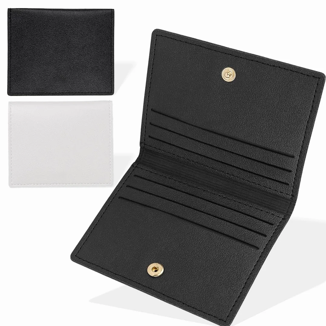 Porte-cartes de crédit homme Porte-cartes 2 pièce, peut contenir 8 cartes, porte-cartes portefeuille ultra-mince, portefeuille noir pour hommes et femmes, pratique，RFID
