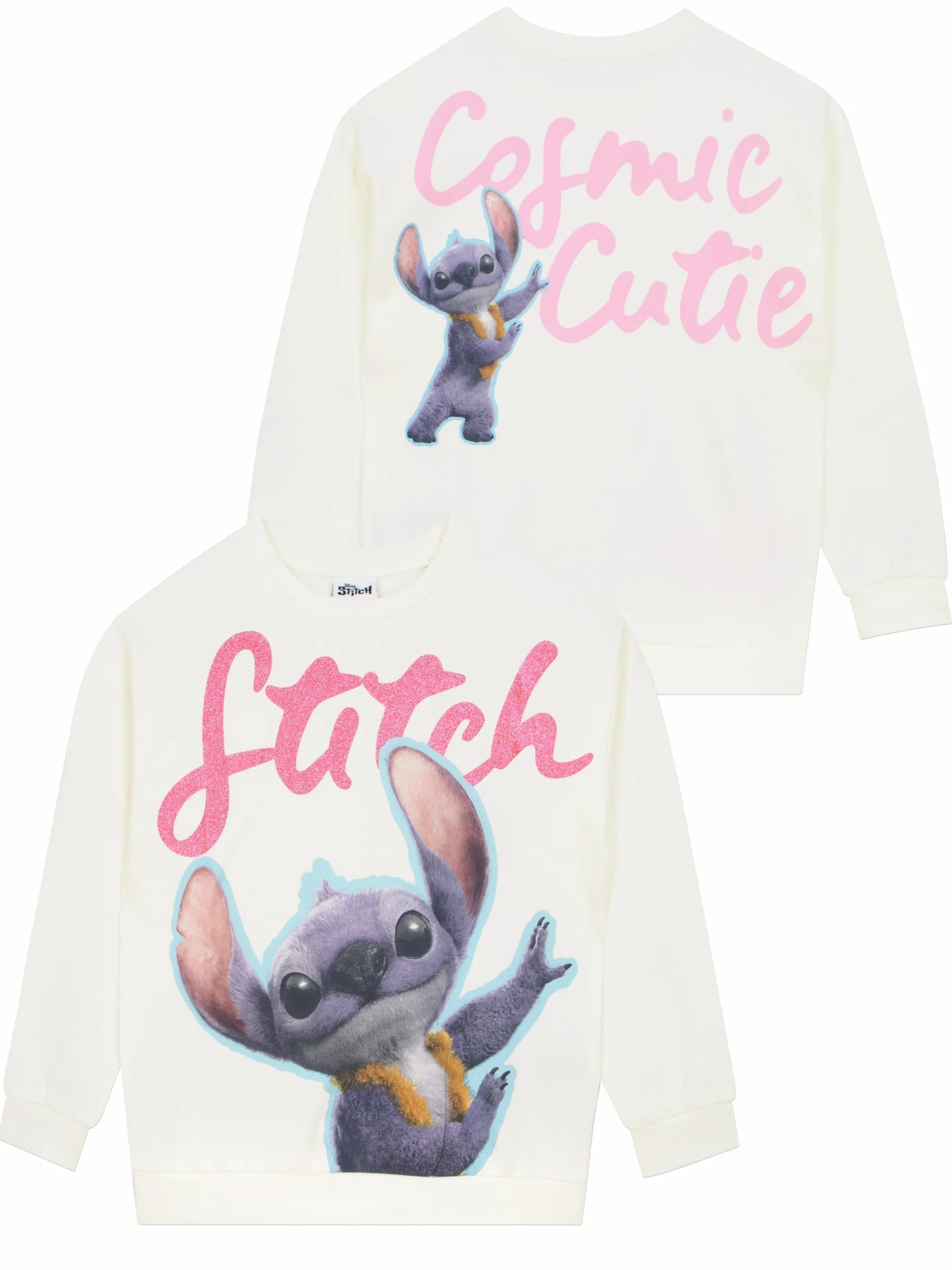 Disney Sweat Fille, Sweat en Coton Lilo Et Stitch, Pull Fille A Manches Longues, Vêtements Stitch