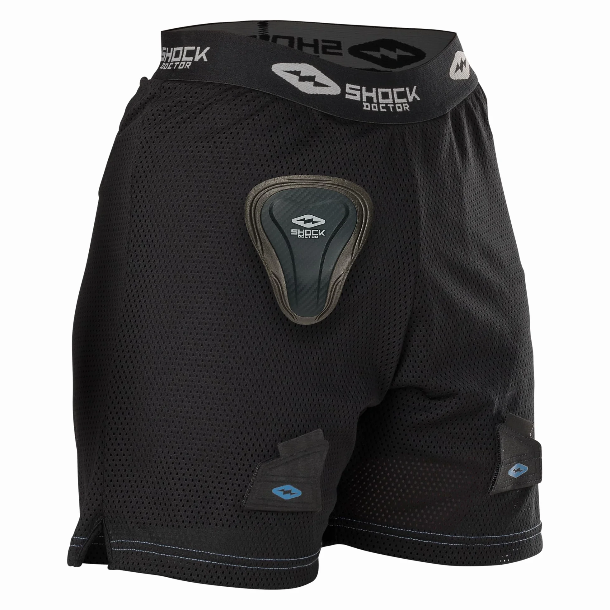 Shock Doctor Women's Core Loose Hockey Shorts with Pelvic Protector Included. for Adult Women Black