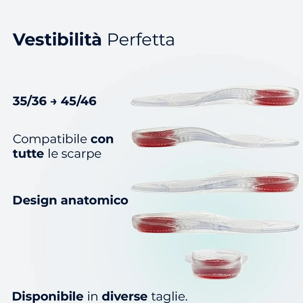 Semelle thérapeutique en Gel de Silicone – 1 paio- Large (43/44)