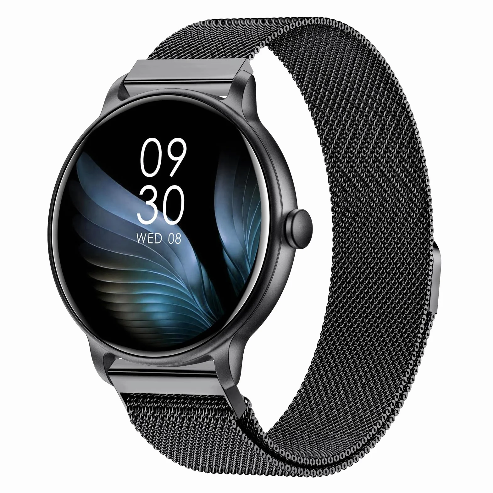 AcclaFit Montre Connectée Femme Homme avec Appel Bluetooth, Smartwatch Ronde 1,38" avec 147+ Modes Sportifs, Cardiofréquencemètre, Sommeil, IP68 Étanchéite, Compatible avec Android iOS