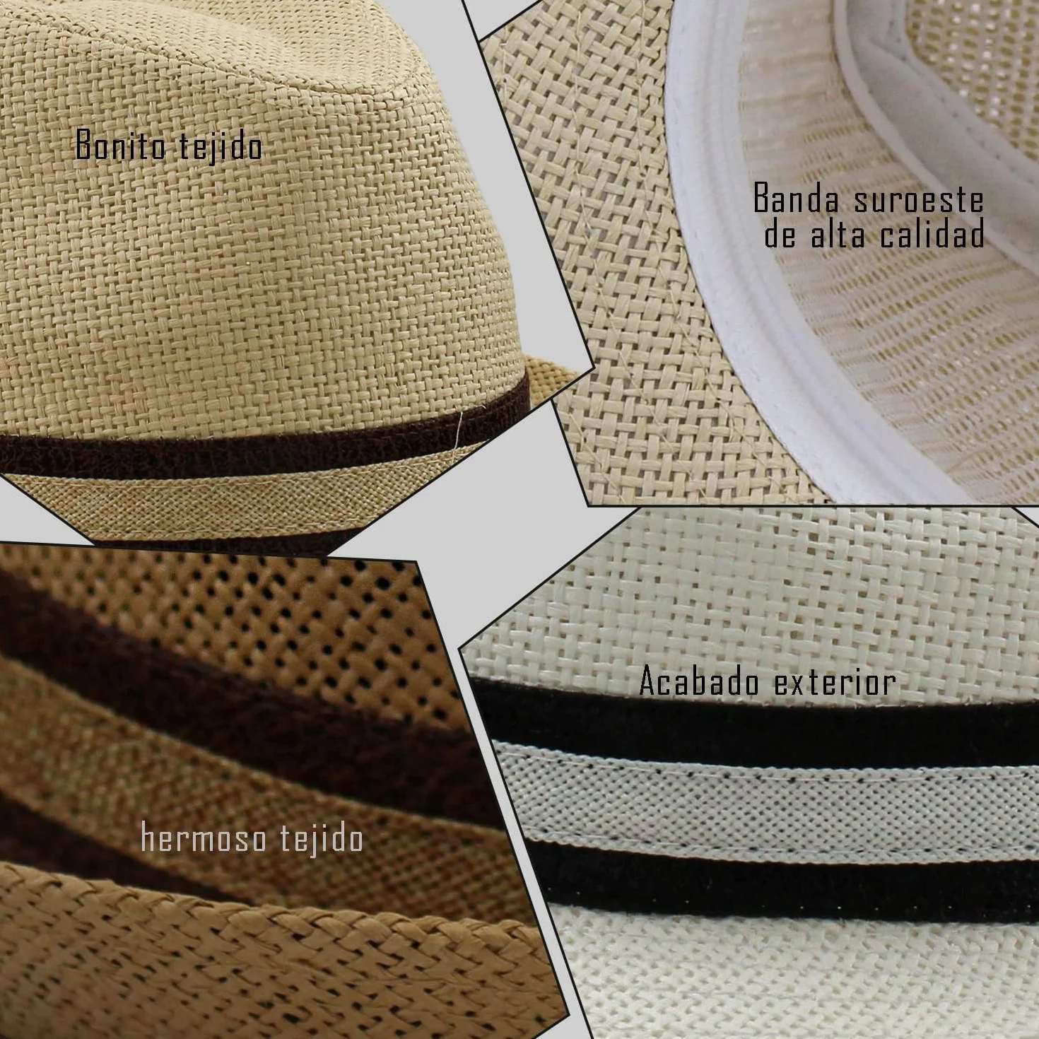 Chapeau de Paille Homme Femme Fedora Borsarino Trilby Panama Casquette Summer Beach Short Brim Fashion Unisex