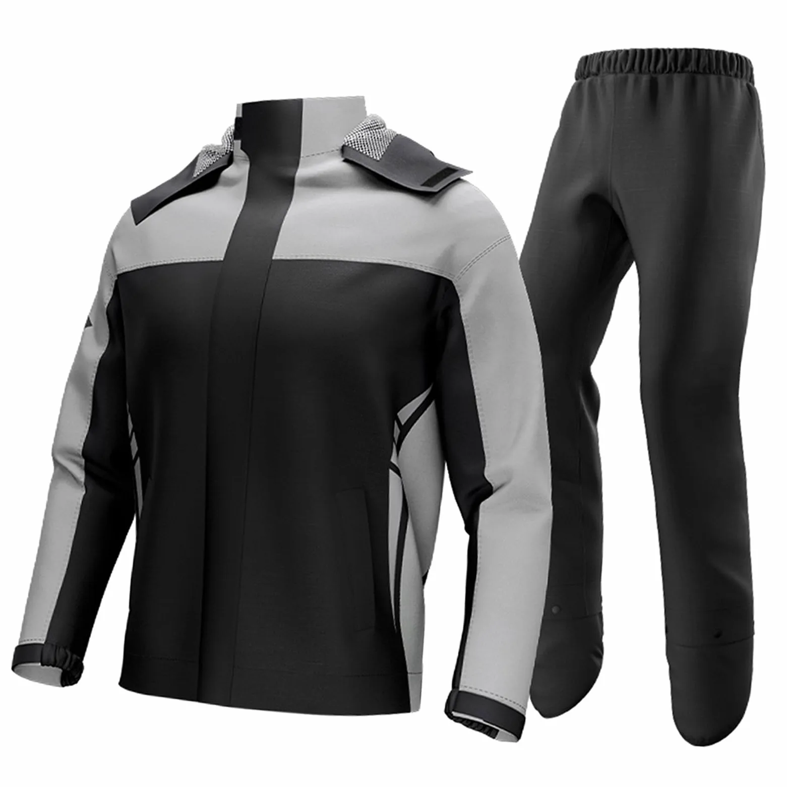 Veste de Pluie, Combinaison de Pluie Imperméable pour Moto pour Hommes et Femmes, Vêtement de Pluie pour Vélo, Veste et Pantalon avec Sac de Rangement, Veste de Pluie Imperméable et Respirante