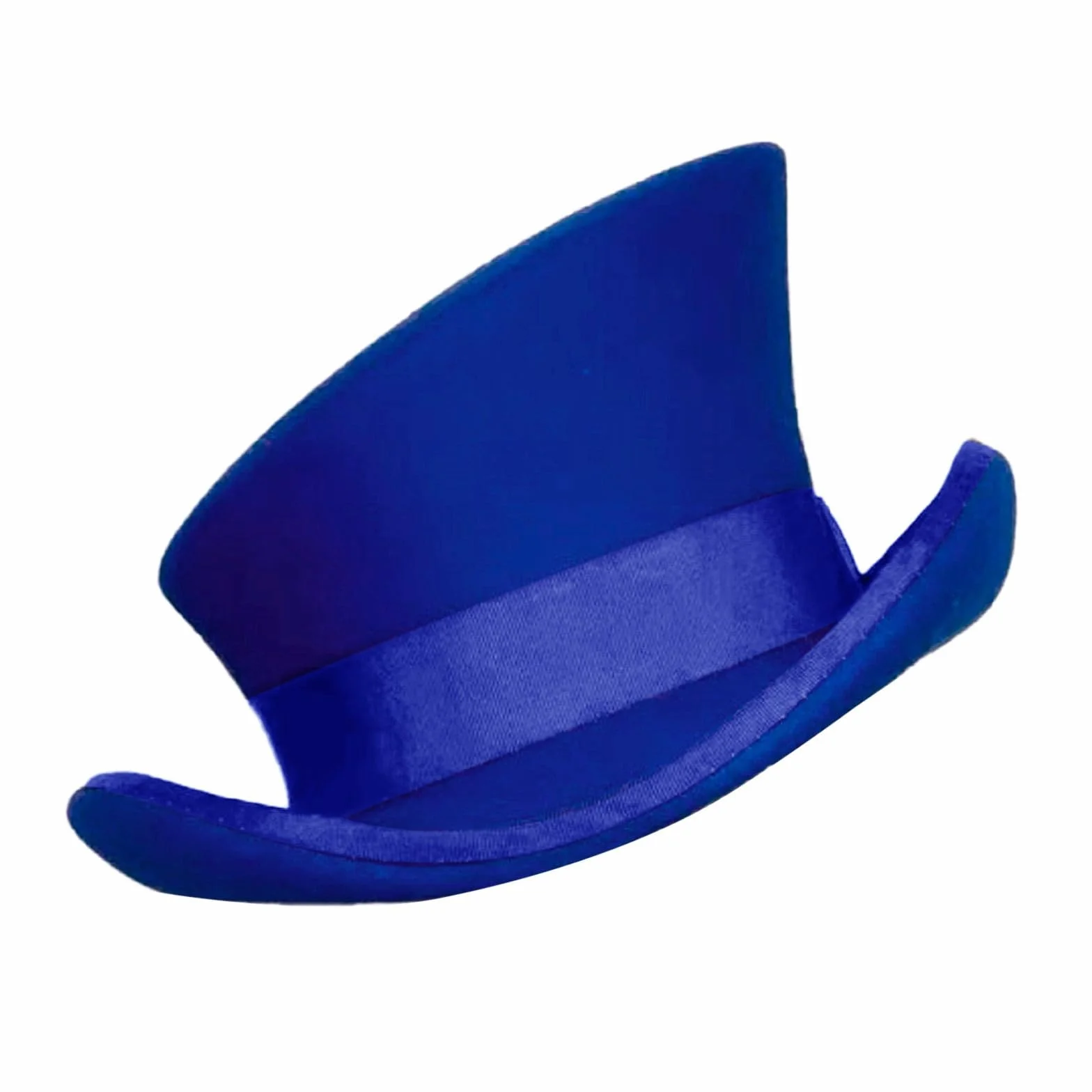 Chapeau haut de forme laine asymétrique homme femme unisexe punk ruban décoratif