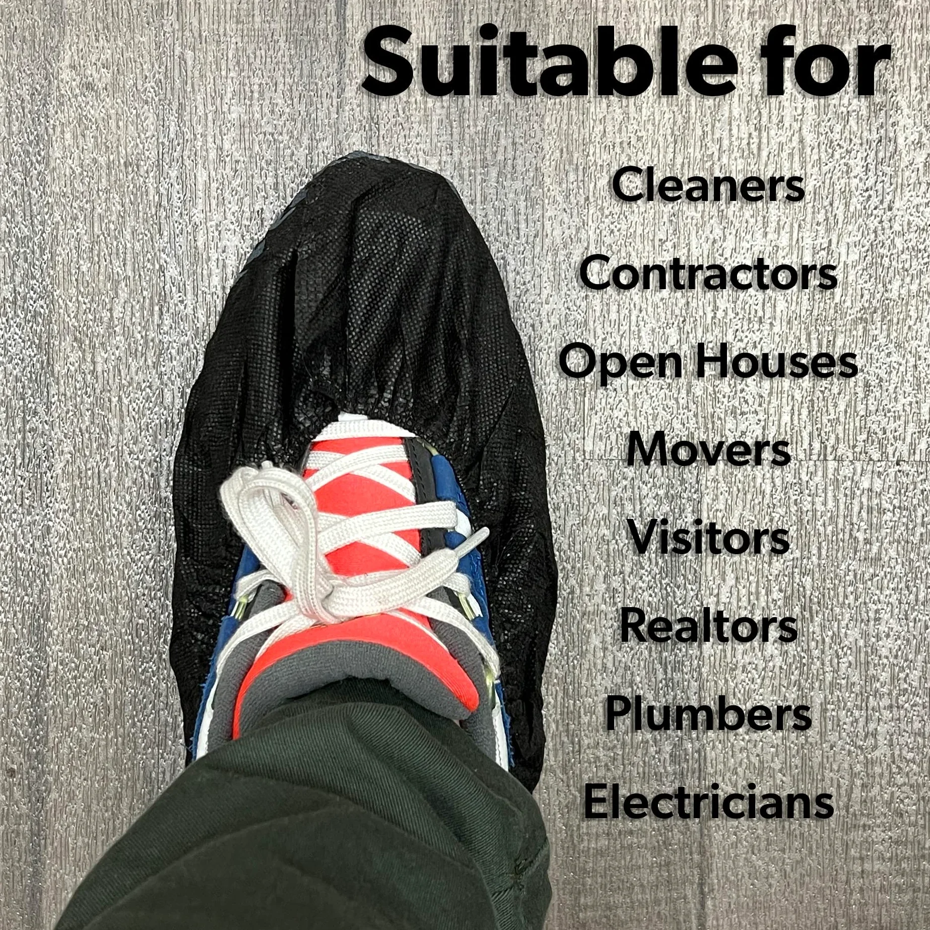 Lot de 100 couvre-bottes et chaussures jetables antidérapants et résistants à l'eau pour l'intérieur - Bottes durables de qualité supérieure avec semelles antidérapantes - Pour homme et