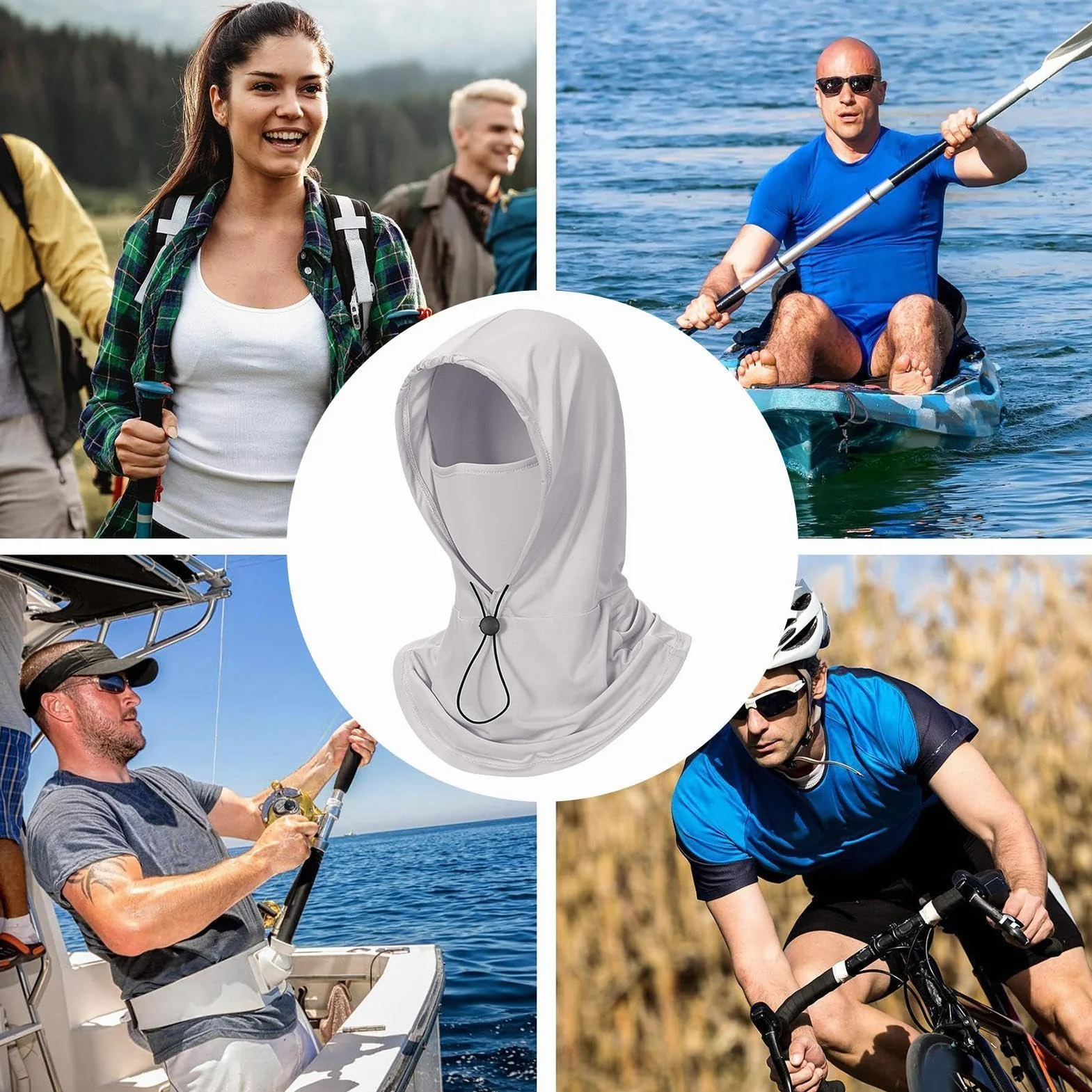 Masque de Protection Solaire pour le Visage - Écharpe En Soie Glacée Pour Temps Chaud | Masque Protection Solaire Femme Avec Chapeau | Pour Cyclisme Alpinisme Randonnée Pêche Mère Femme Petite Amie Sœ