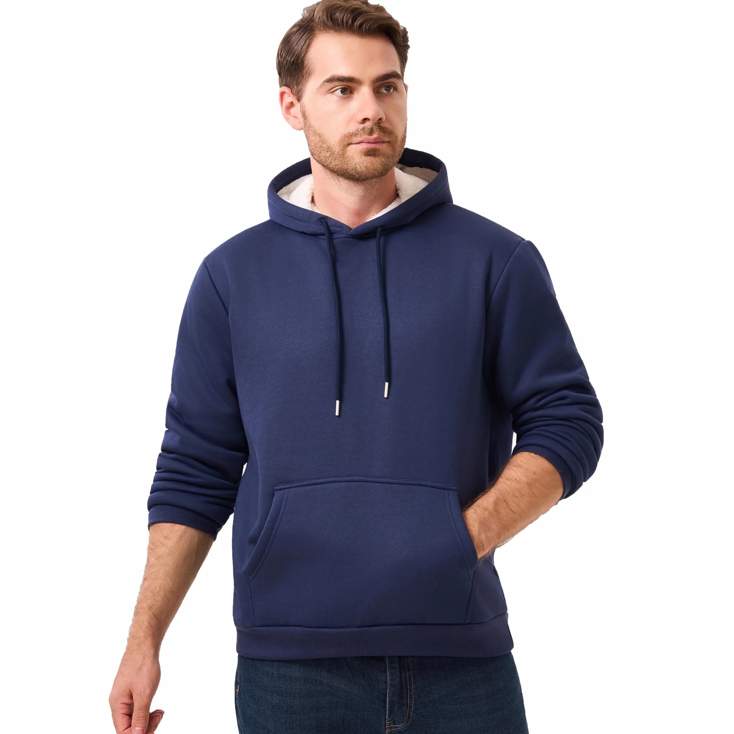 Sweats à Capuche Homme Hiver Chaud Pull Veste Polaire Sweatershirts avec Capuche