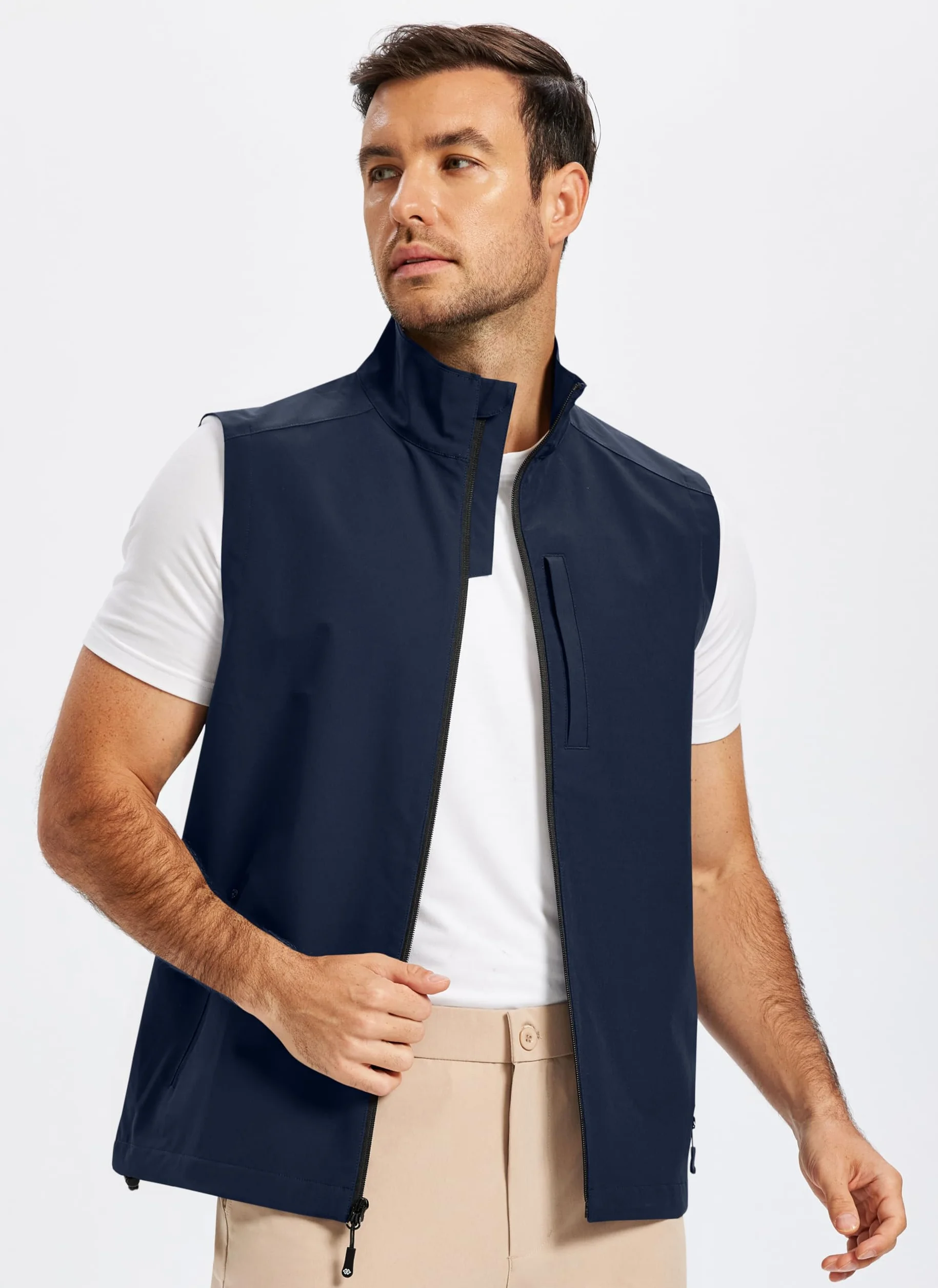 MoFiz Gilet Softshell Léger Coupe-vent Déperlant pour Randonnée Golf Cyclisme Course