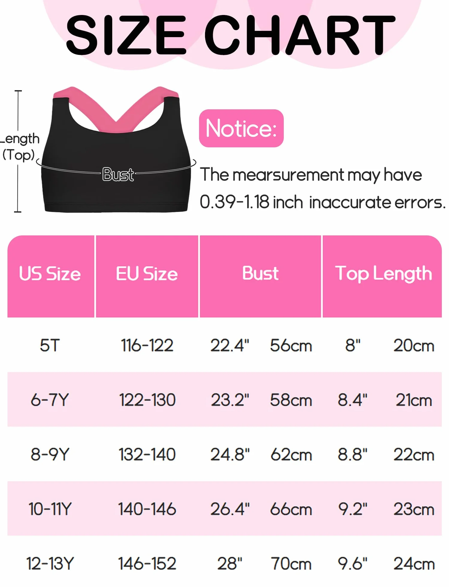 SEAUR Soutien-Gorge de Sport Fille Brassières Lot de 2 5-13 Ans Séchage Rapide