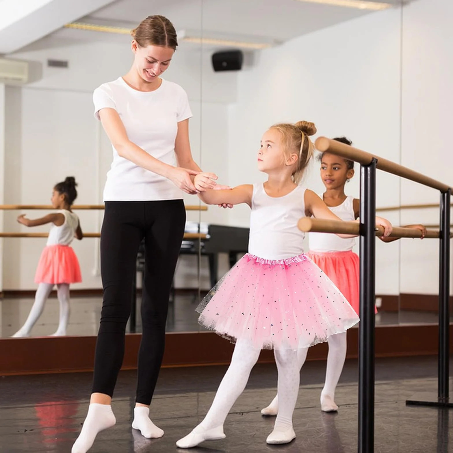 Jupe tutu à 3 couches en tulle à paillettes pour fille et femme - Pour bébé - Pour Noël, anniversaire