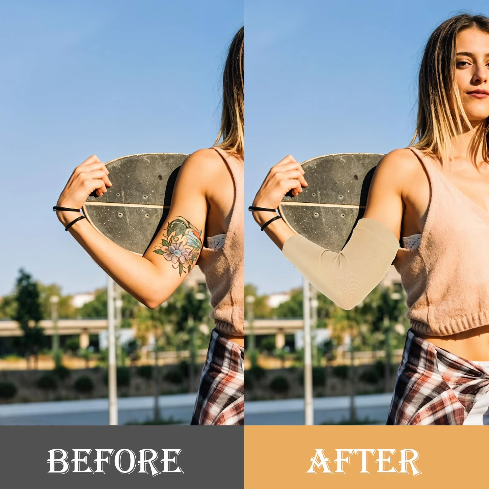 DIVINA VITAE 3 Paires De Manchons De Tatouage Pour Avant-Bras, Noirs, En Élasthanne, Pour Couvrir Les Tatouages ​​Et Protéger Du Soleil, Pour Hommes Et Femmes(2)
