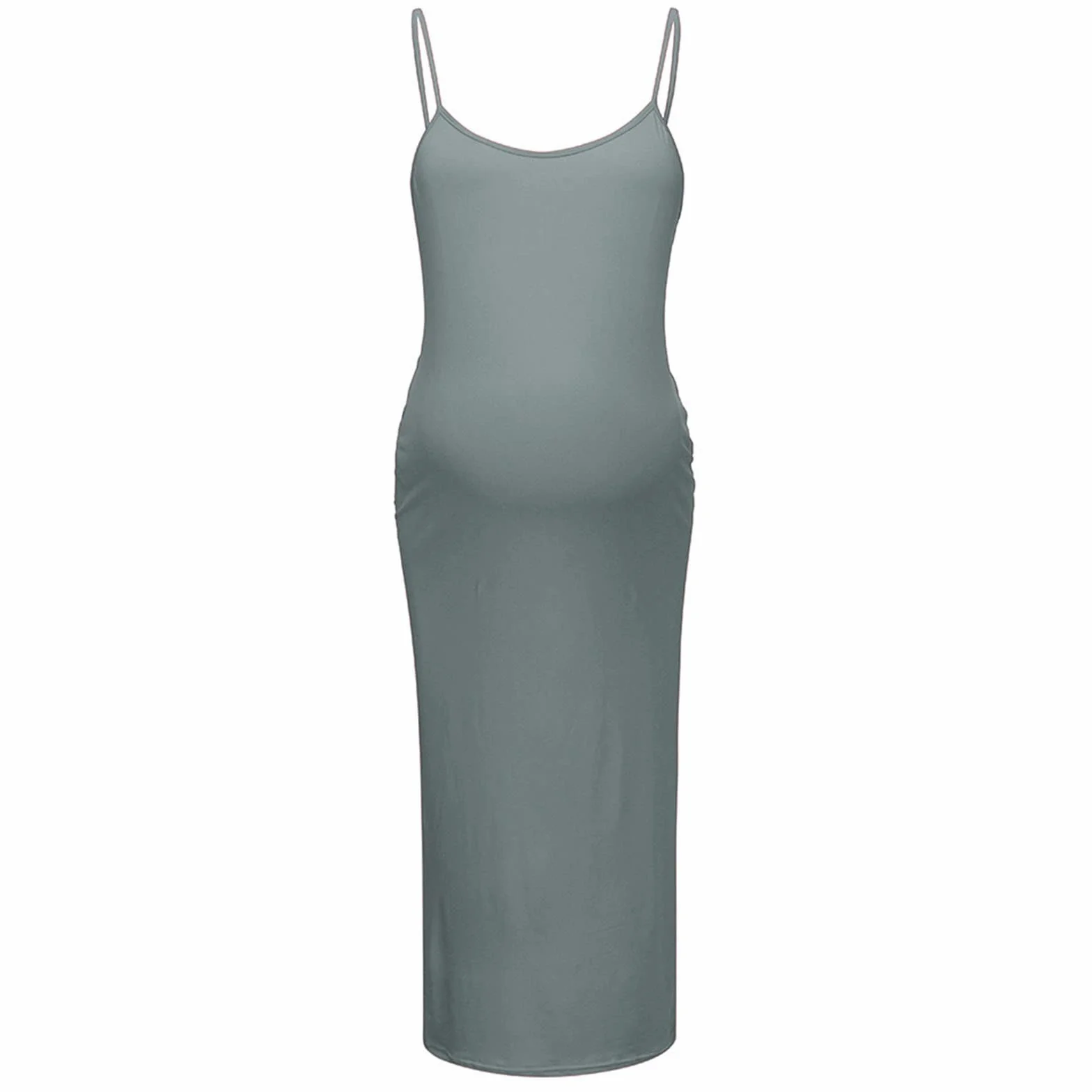 Jupe crayon de maternité pour femme - Taille haute - Extensible - Jupe crayon de grossesse pour femme - Manches longues - Col en V