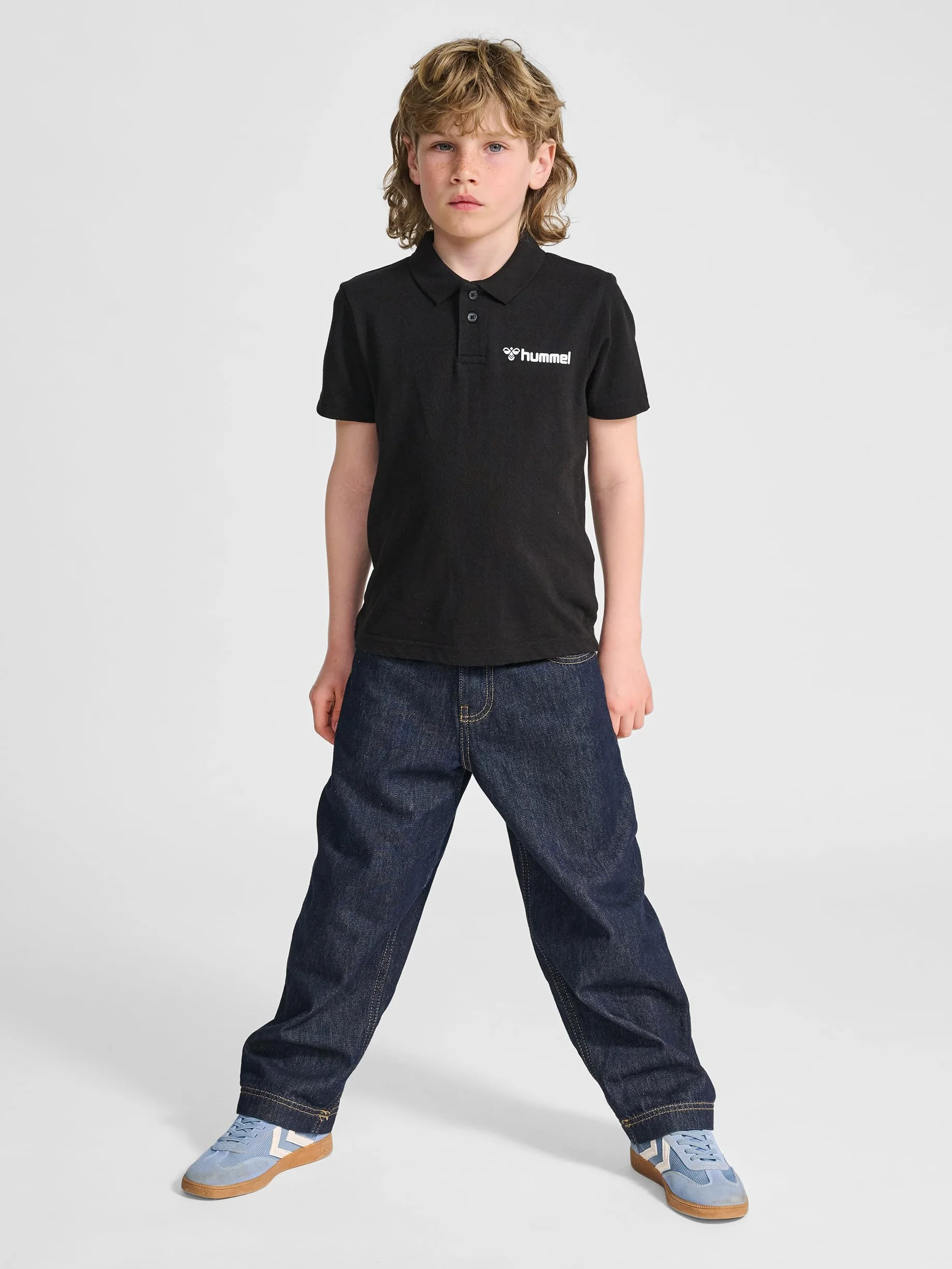 Hummel hmlMOVER Cotton Polo Kids Black 128