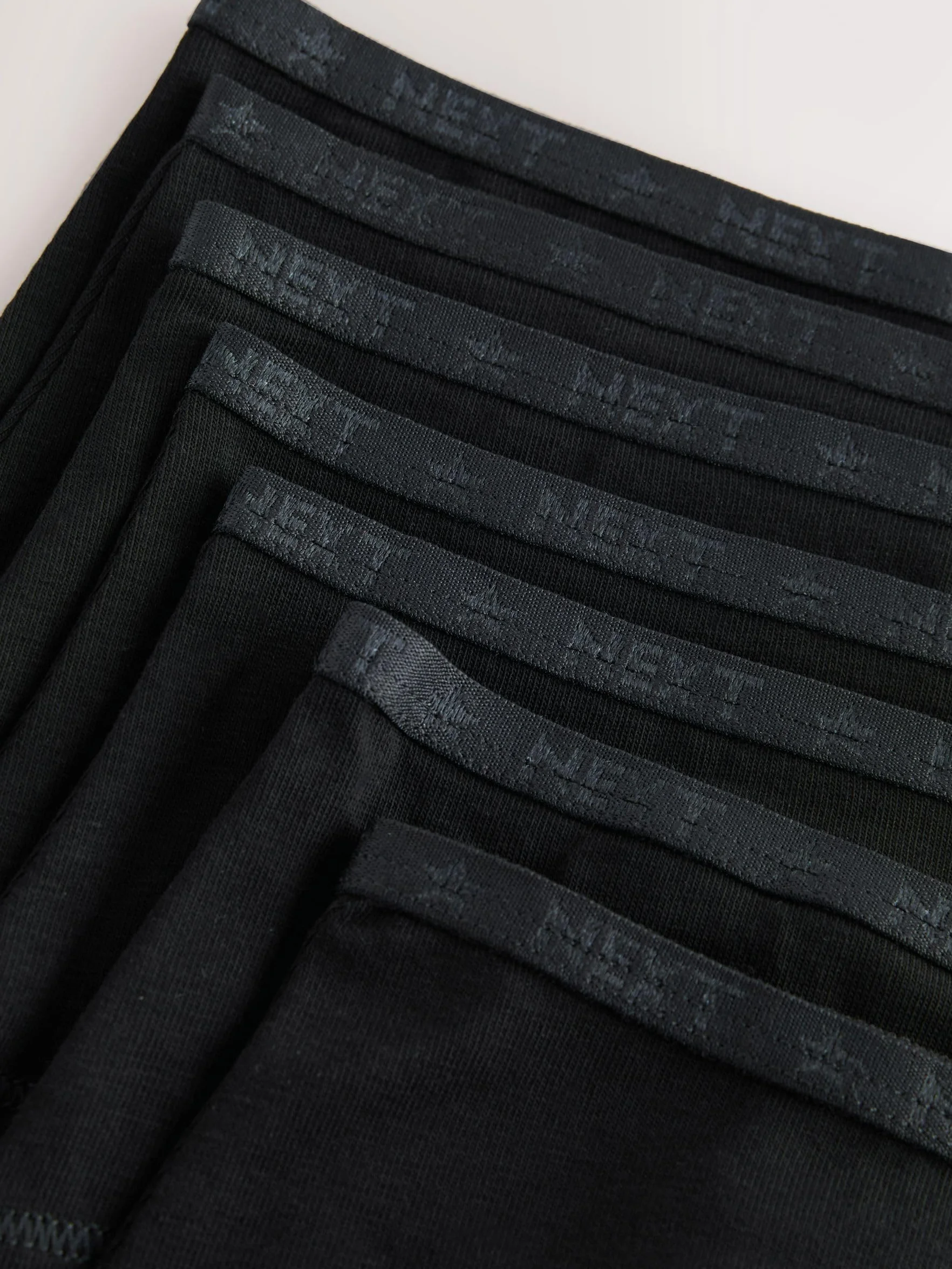 NEXT Fille Slip Taille Basse, Lot de 7 Noir 7 Ans-8 Ans