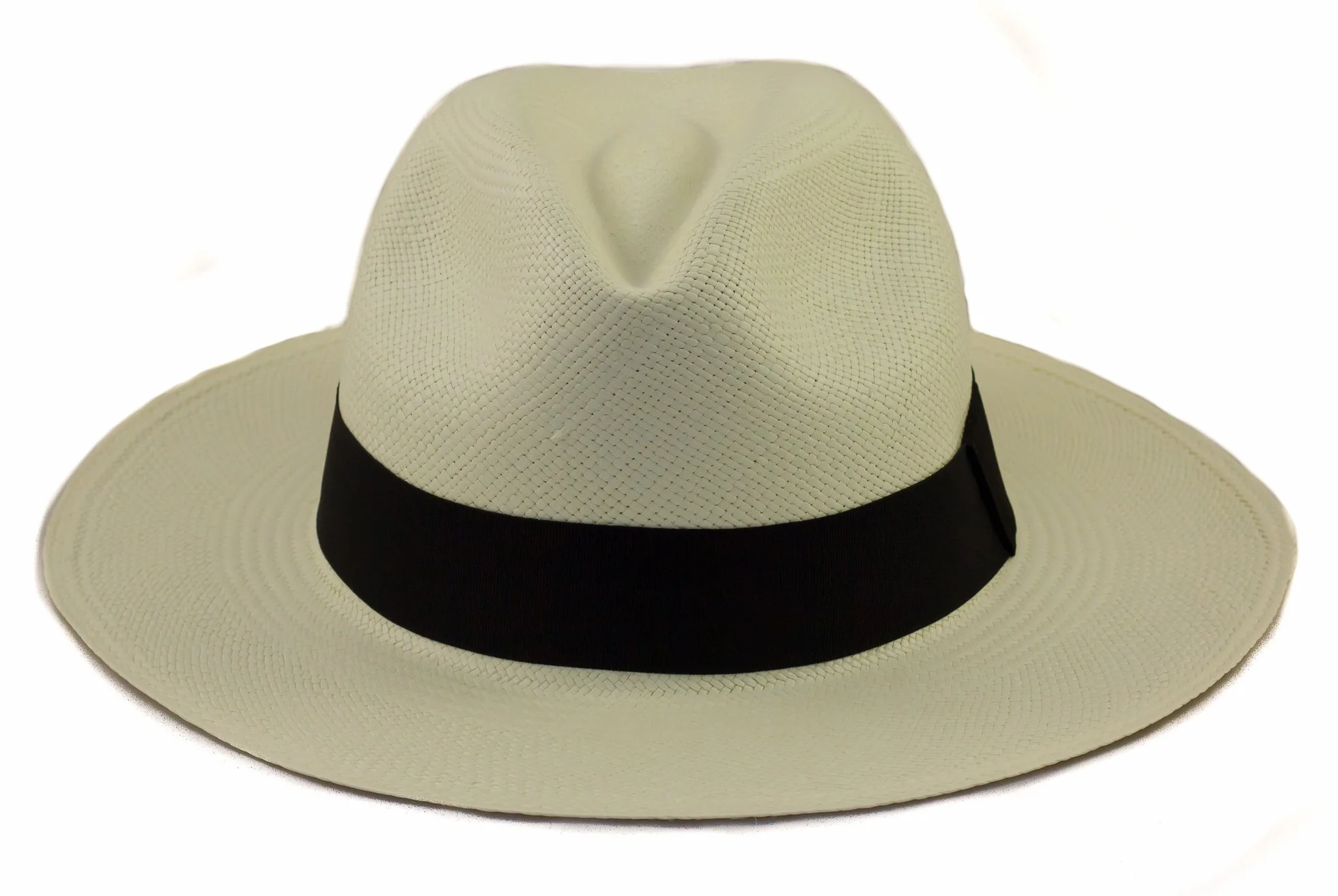Chapeau Panama Traditionnel Tissé Paille Naturelle Léger Respirable