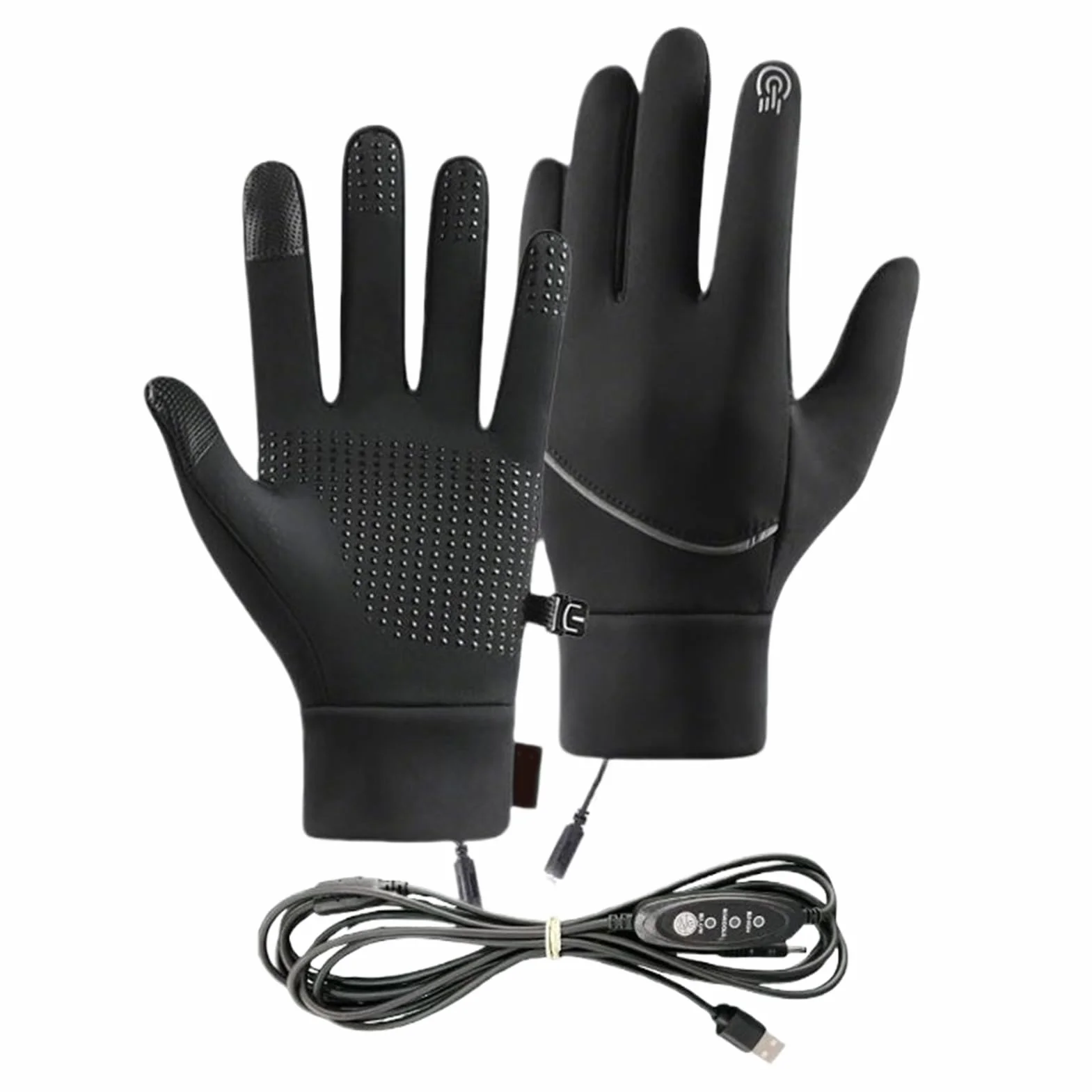 Gants USB Chauffage, Gants Chauffants d'hiver Imperméables, Moufles À Température Réglable pour Course, Chasse, Travail, Conduite, Personnes Âgées, Jardinage