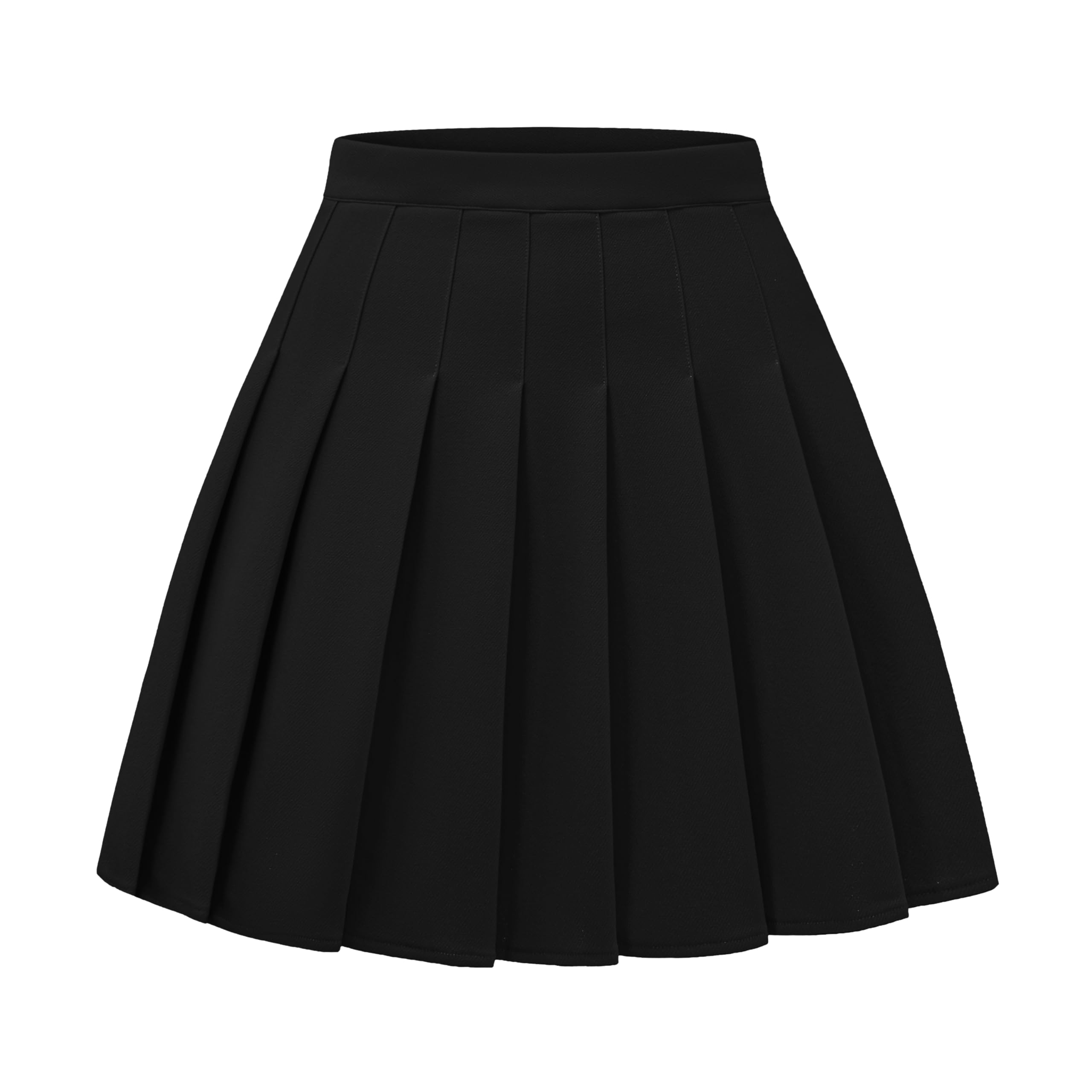 High-Waisted Pleated A-Line Mini Skirt