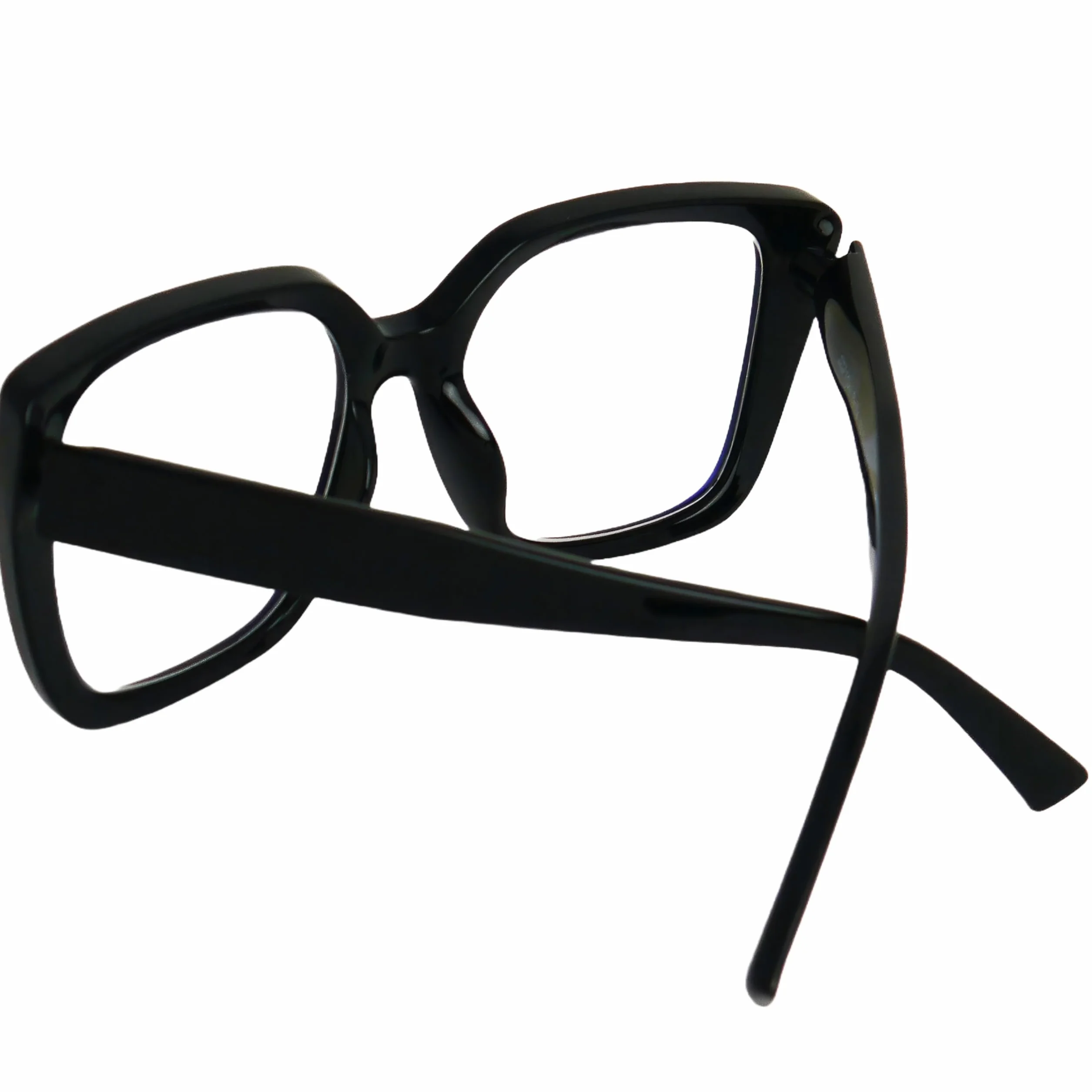 Lunette Anti Lumière Bleue Papillon Rectangulaires Oversize, Monture Épaisse en Plastique, Protection UV, Boîte Inclus, Lunettes Femme