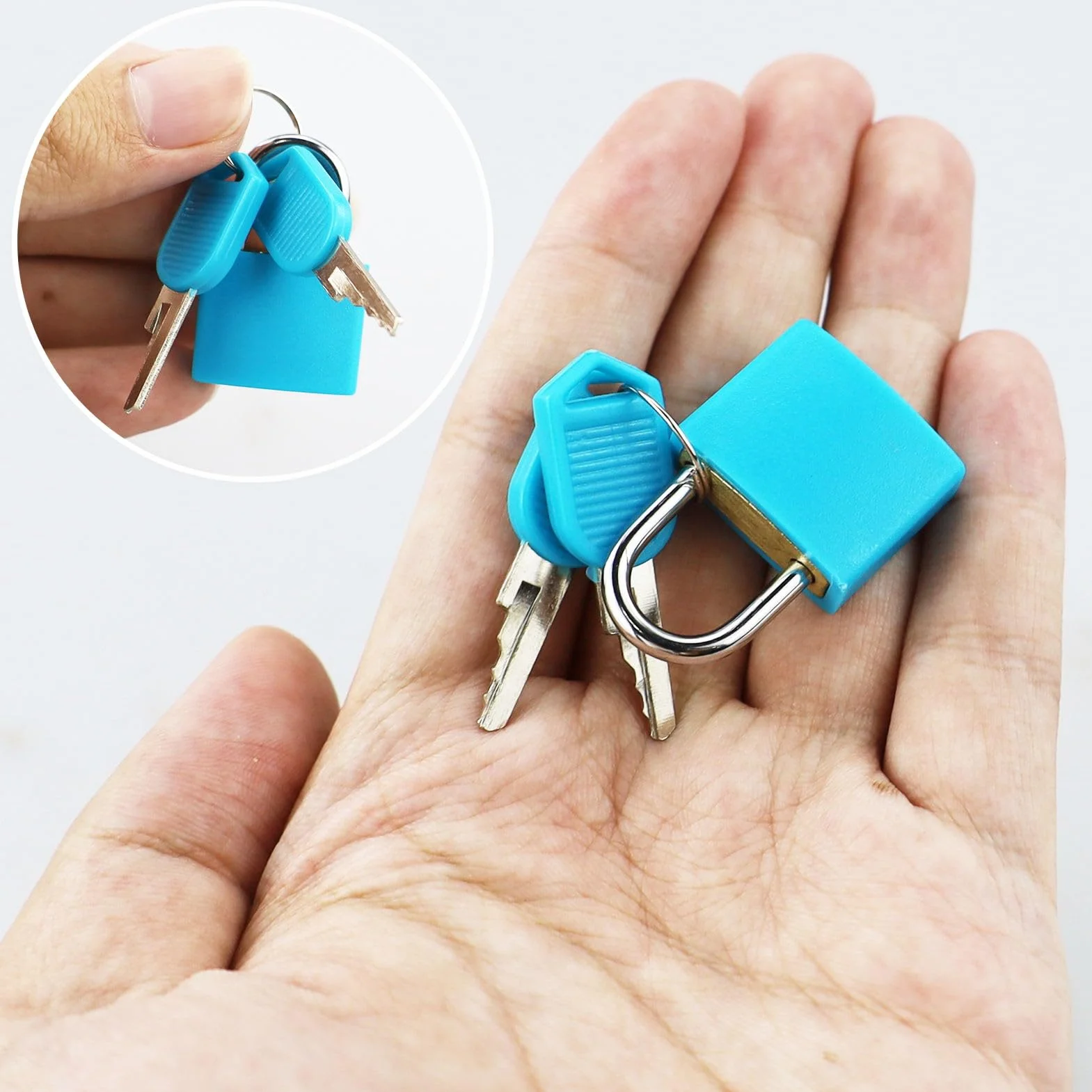 Lot de 6 mini cadenas avec clé pour valise, bagages et sacs
