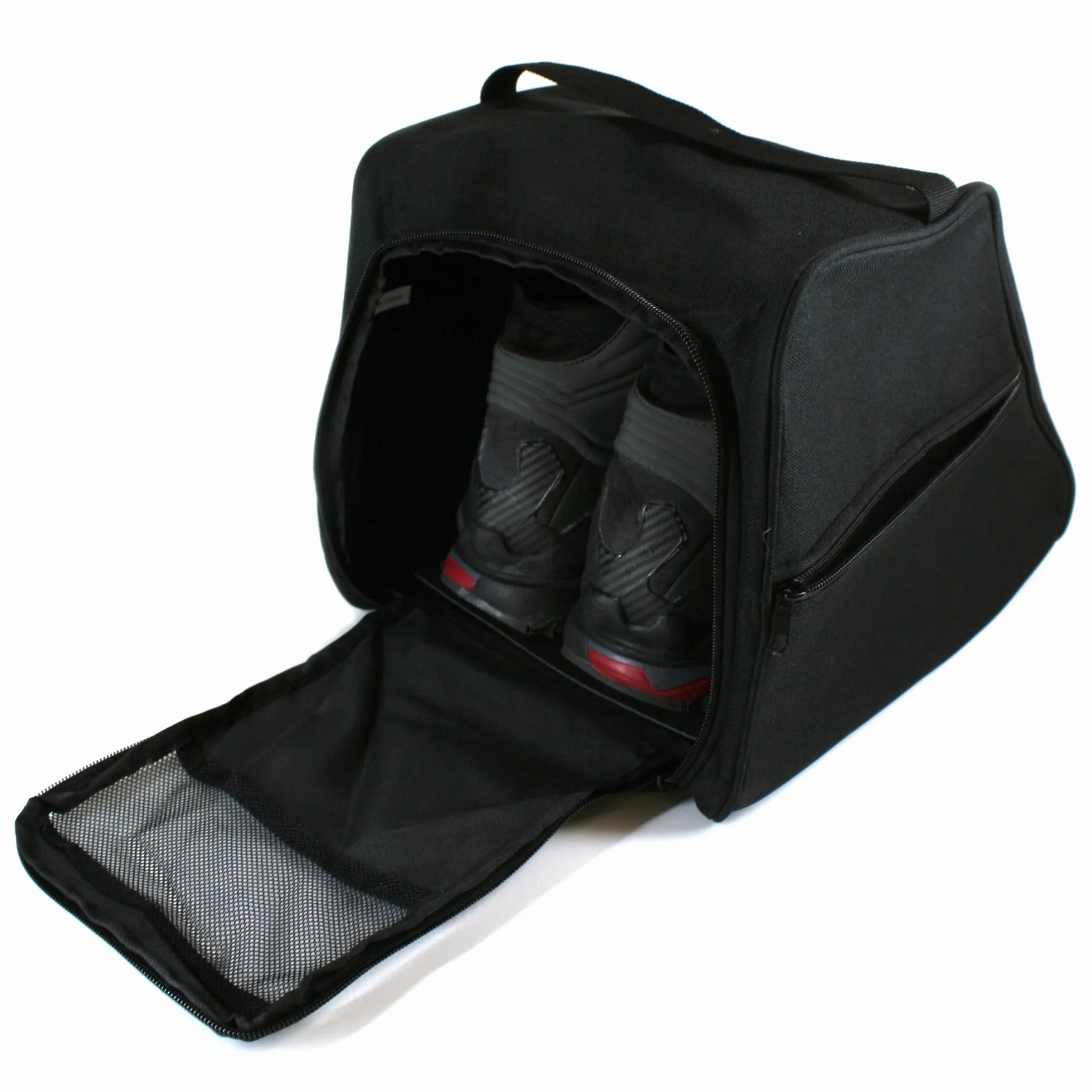 DOJA Barcelona | Sac Chaussures De Randonnée | Sac A Bottes | 33x24,5x28cm | avec Poche | Couleur Noire | Polyester et Maille | pour Randonnée, Trekking, Ski, Sac De Sport, Sac De Voyage, Rangement