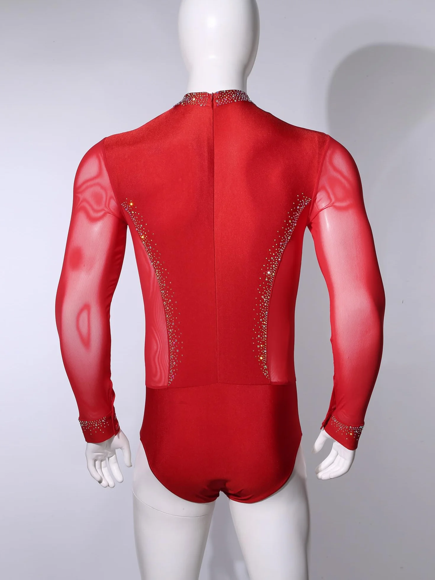 IEFIEL Justaucorps Homme Gymnastique Danseuse Body Danse Latin Jazz String Paillettes Masculin Combinaison Fitness Sport Dancewear