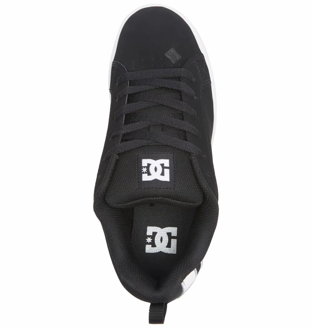 DC Shoes Court Graffik Baskets de Skate pour Femme en Noir et Blanc
