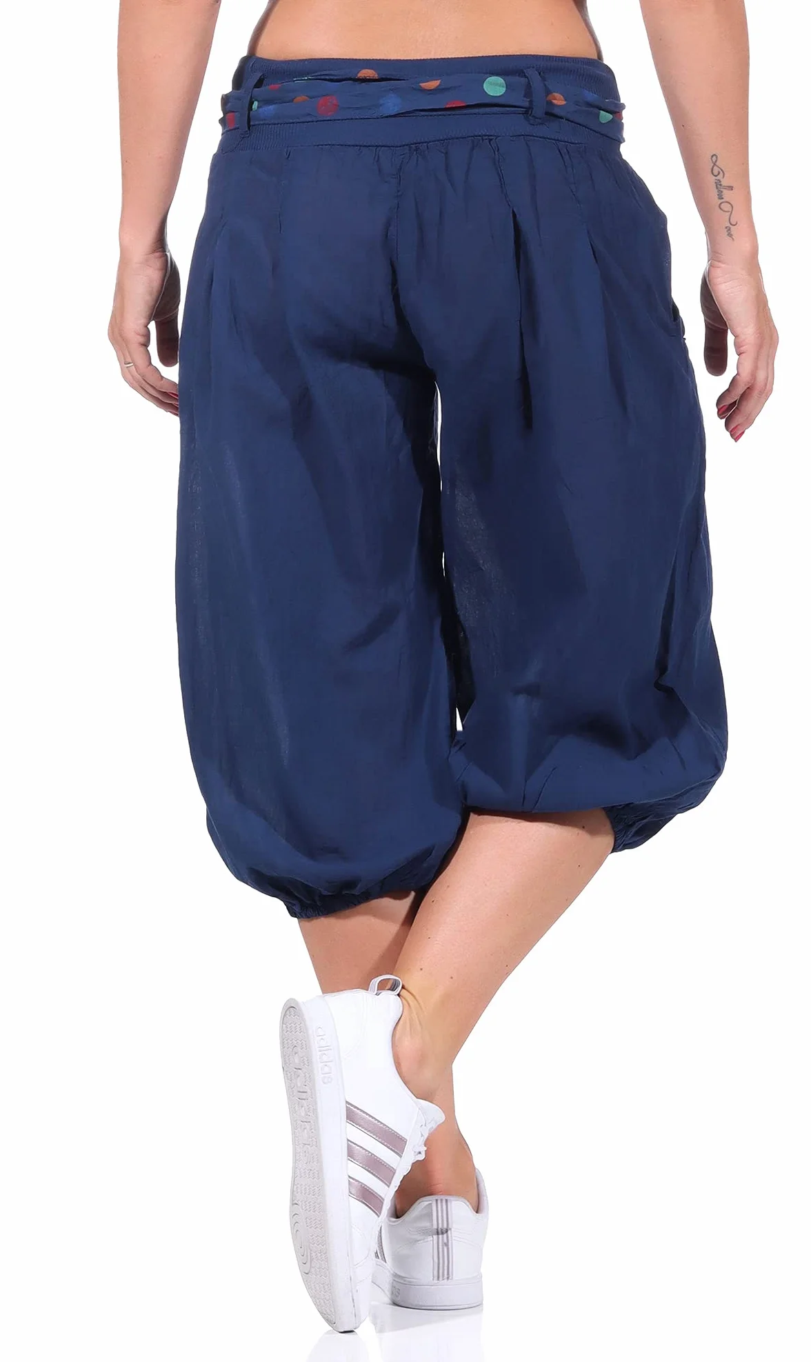 Malito Femme Pantalon Harem Court Ceinture Baggy Aladin Yoga 3416