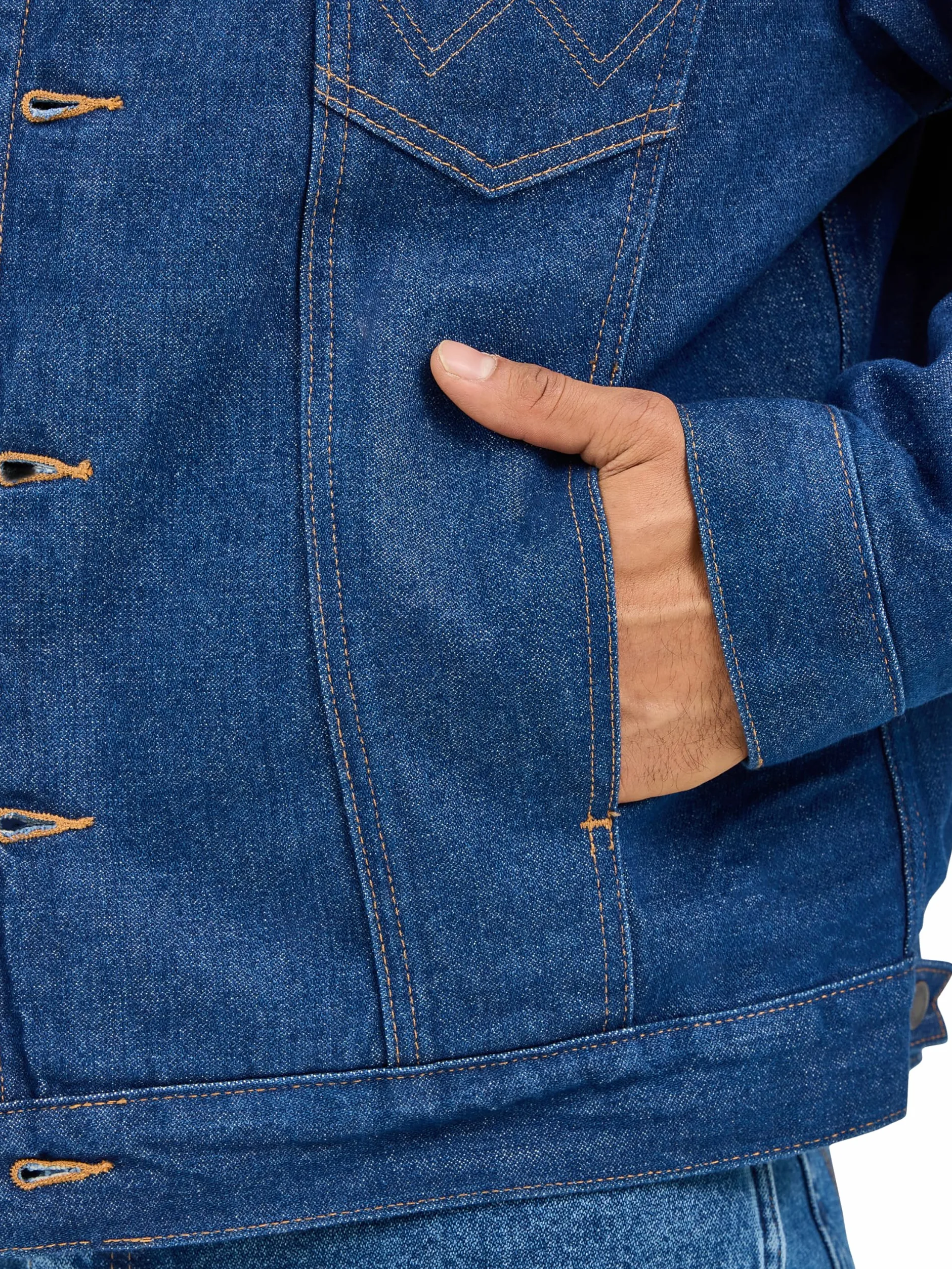Wrangler Veste en Jean Doublée de Style Western Veste en Jean doublée de Style Western Homme (Lot de 1)