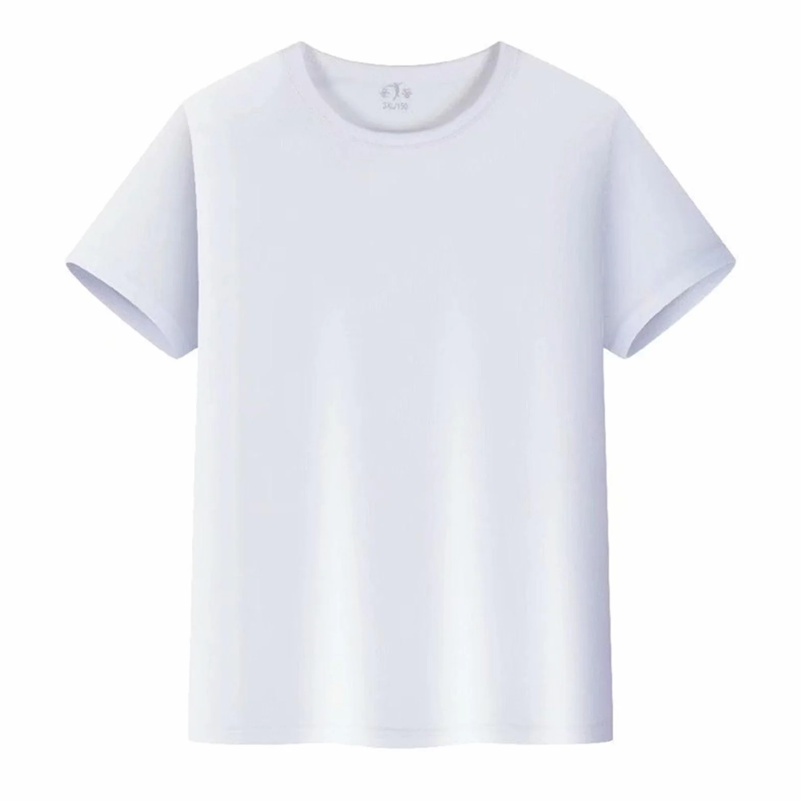 Tee Shirt Manches Courtes Idéal pour Enfant Garçon et Fille Col Rond Couleurs Unies Blanc Orange Haut Léger Mode Tendance Loisirs Été Automne Décontracté Confortable Respirant