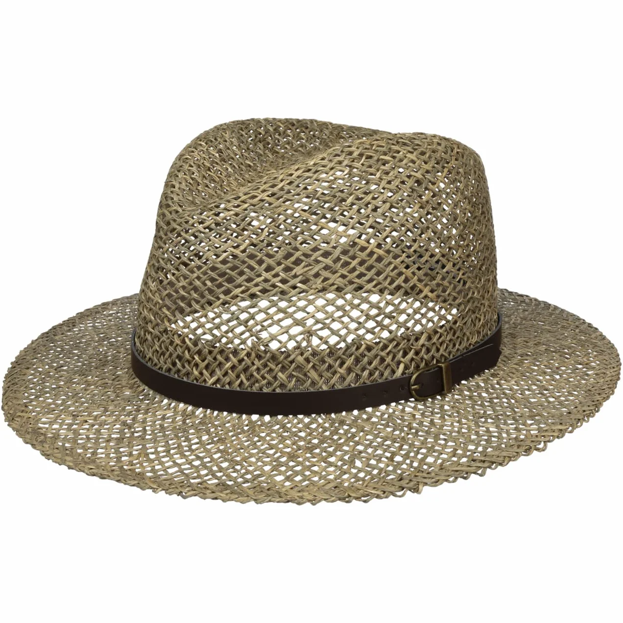 Lipodo Chapeau en Paille Farmer Homme Made in Italy Soleil Plage Bandeau Cuir