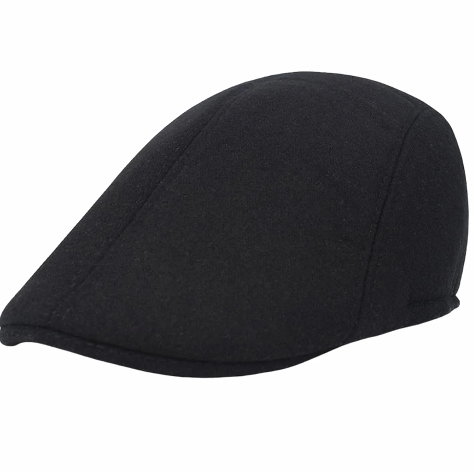 Béret Casquette Plate Vintage Chapeau Gavroche Peintre Noire Hommes