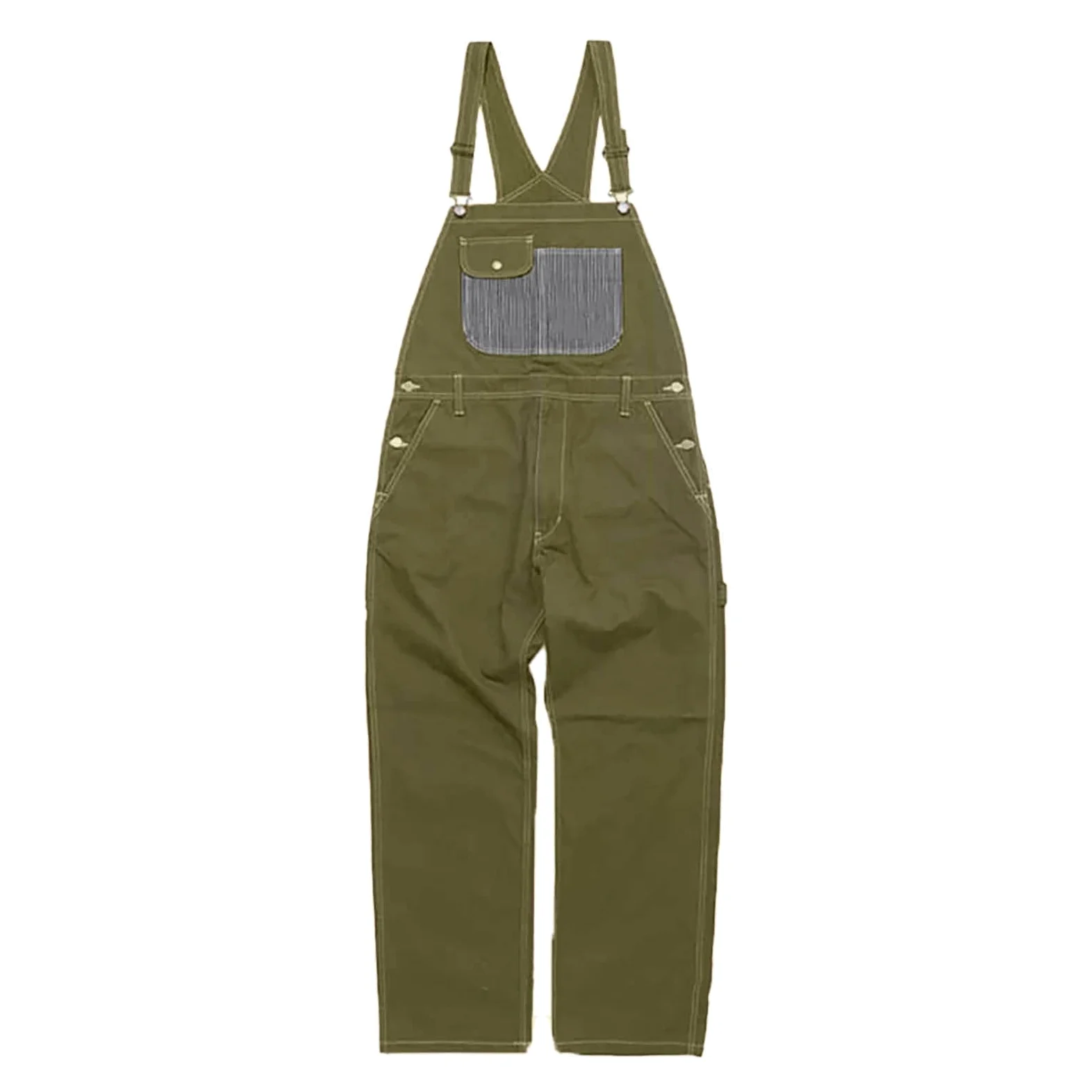 Salopette en Jean pour Homme - Style décontracté Vintage - Coupe Ample - avec Plusieurs Poches
