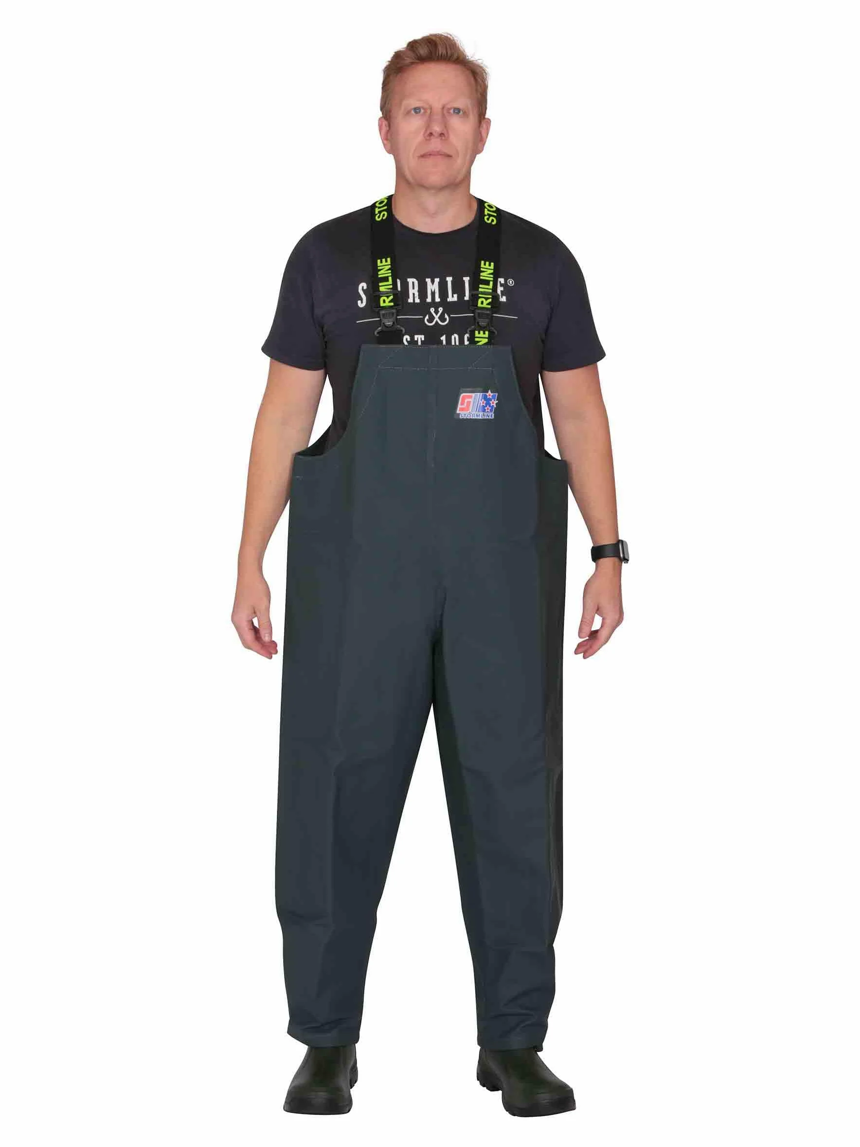 Stormline Stormtex 669B Bavoir imperméable en PVC pour agriculture, travail, pêche Bleu