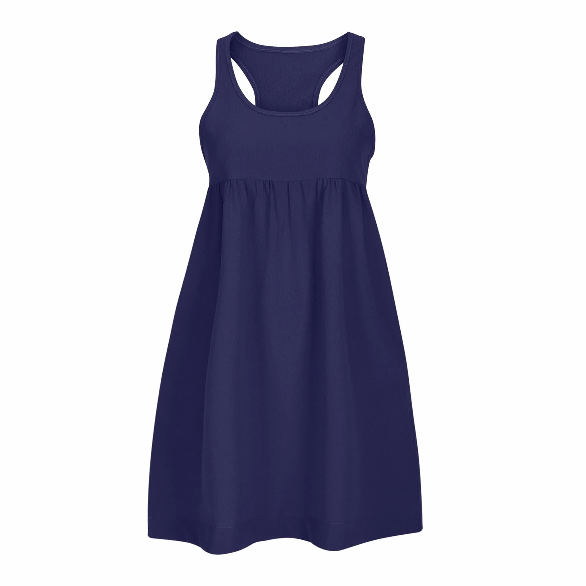 Mini robe sans manches à col rond pour femme - Robe d'été décontractée - Pour le tennis et l'entraînement