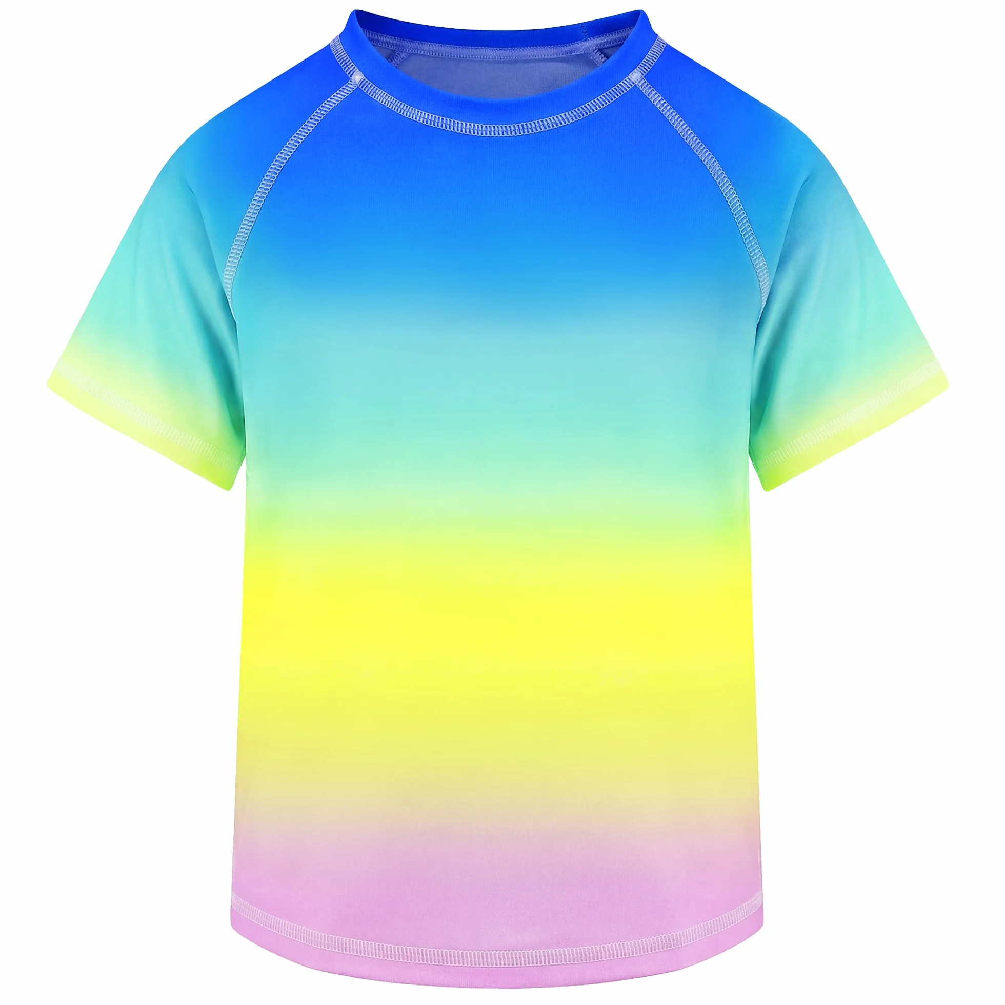 Maillot de Bain Garçon UPF 50+ Manches Courtes T-Shirt de Bain Anti UV Enfant Séchage Rapide Haut Protection Solaire pour Activités Nautiques Natation Surf Plage 3-11 Ans