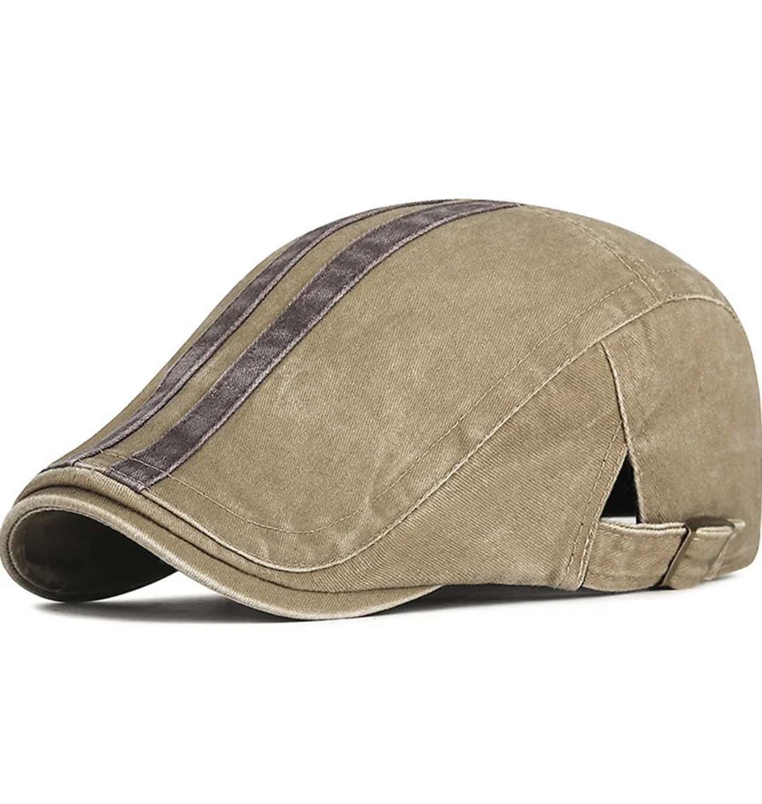 Casquette Beret Homme Réglable Coton Vintage Irlandais Gatsby Chapeau Été Respirant