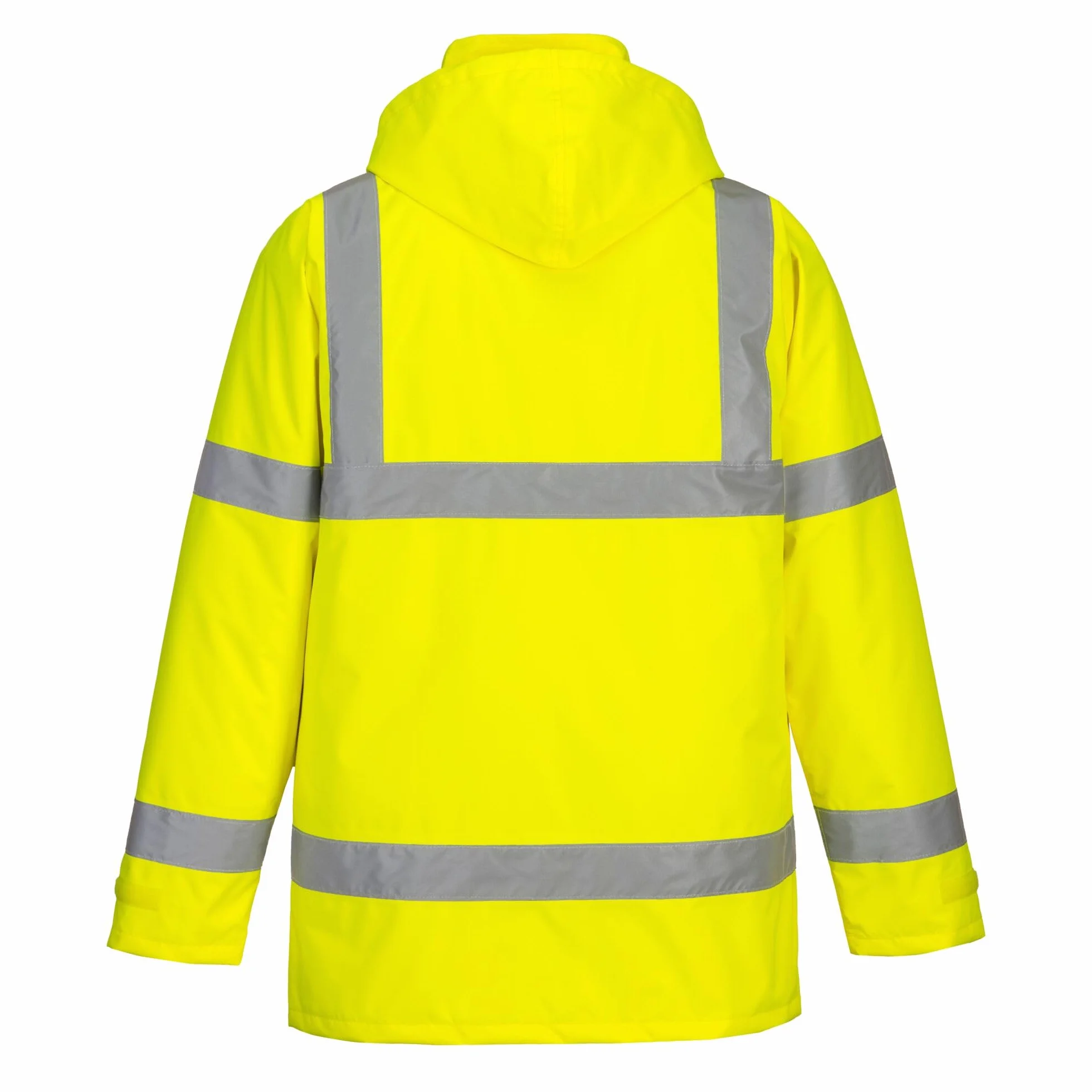 Portwest S460 Parka Imperméable Poche Poitrine Intérieure Haute Visibilité | Jaune, XL, EN ISO 20471 Classe 3, EN 342, Bande Réfléchissante, Poignets Bords Cotes, Zip à Double Curseur, Coupe-Vent