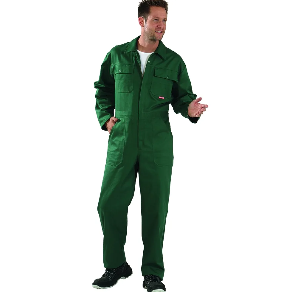 Planam 139090 Combinaison avec fermeture éclair sous patte Taille 90 Vert Moyen