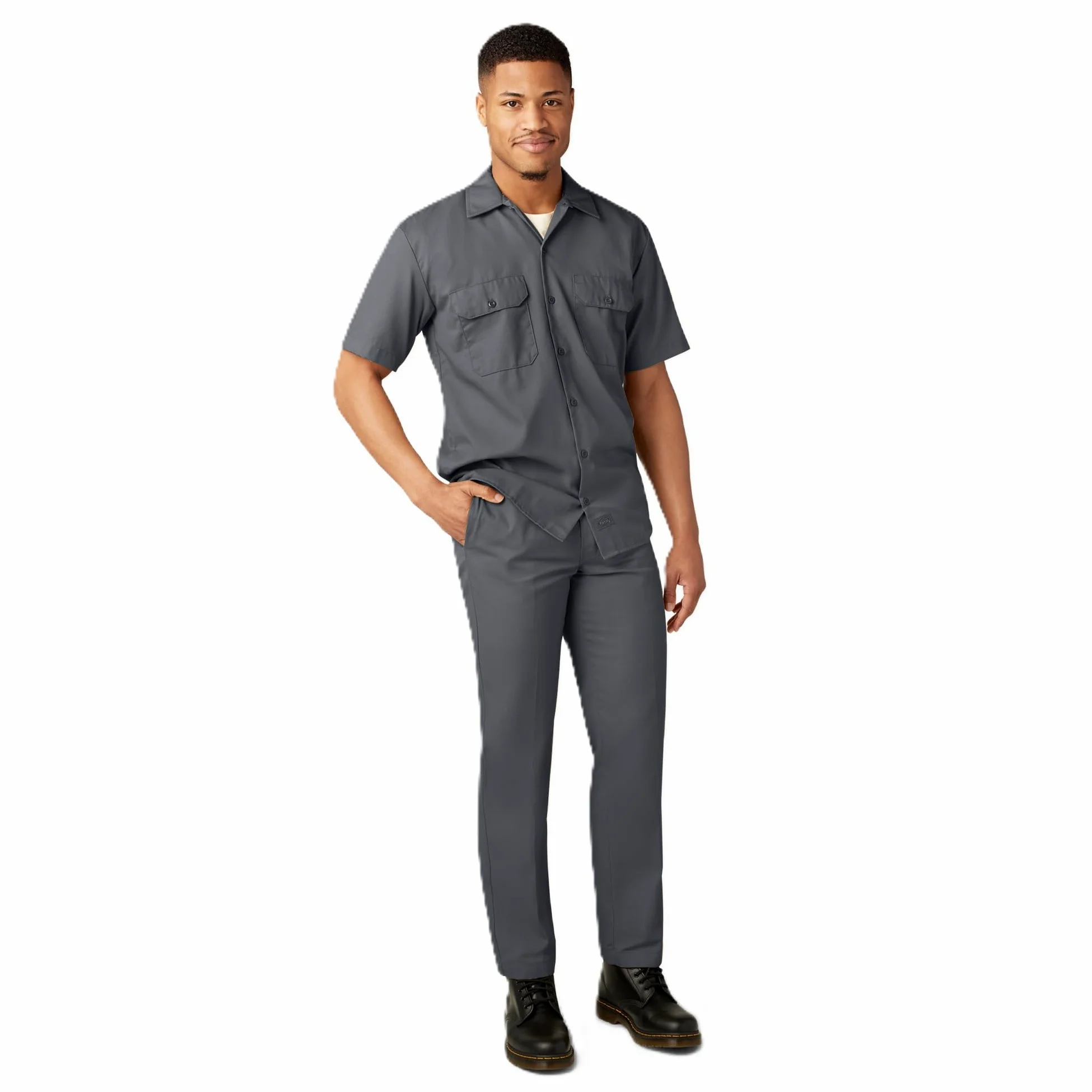 Dickies Chemise de Travail à Manches Courtes pour Homme, Charbon, Taille M