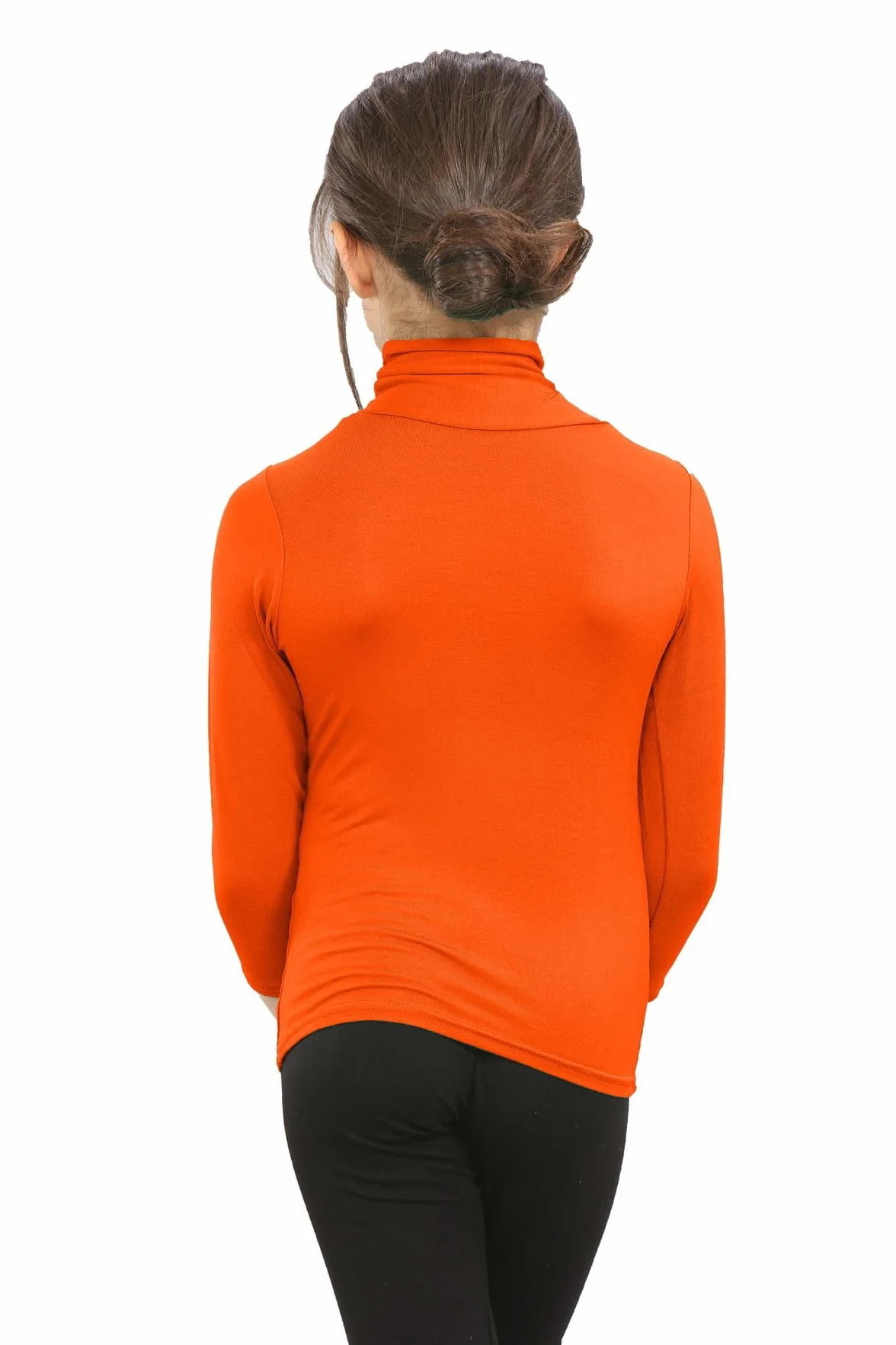 Kids Turtle Neck Tops Long Sleeve T-Shirt Boys Girls School Sports Casual Polo Shirts