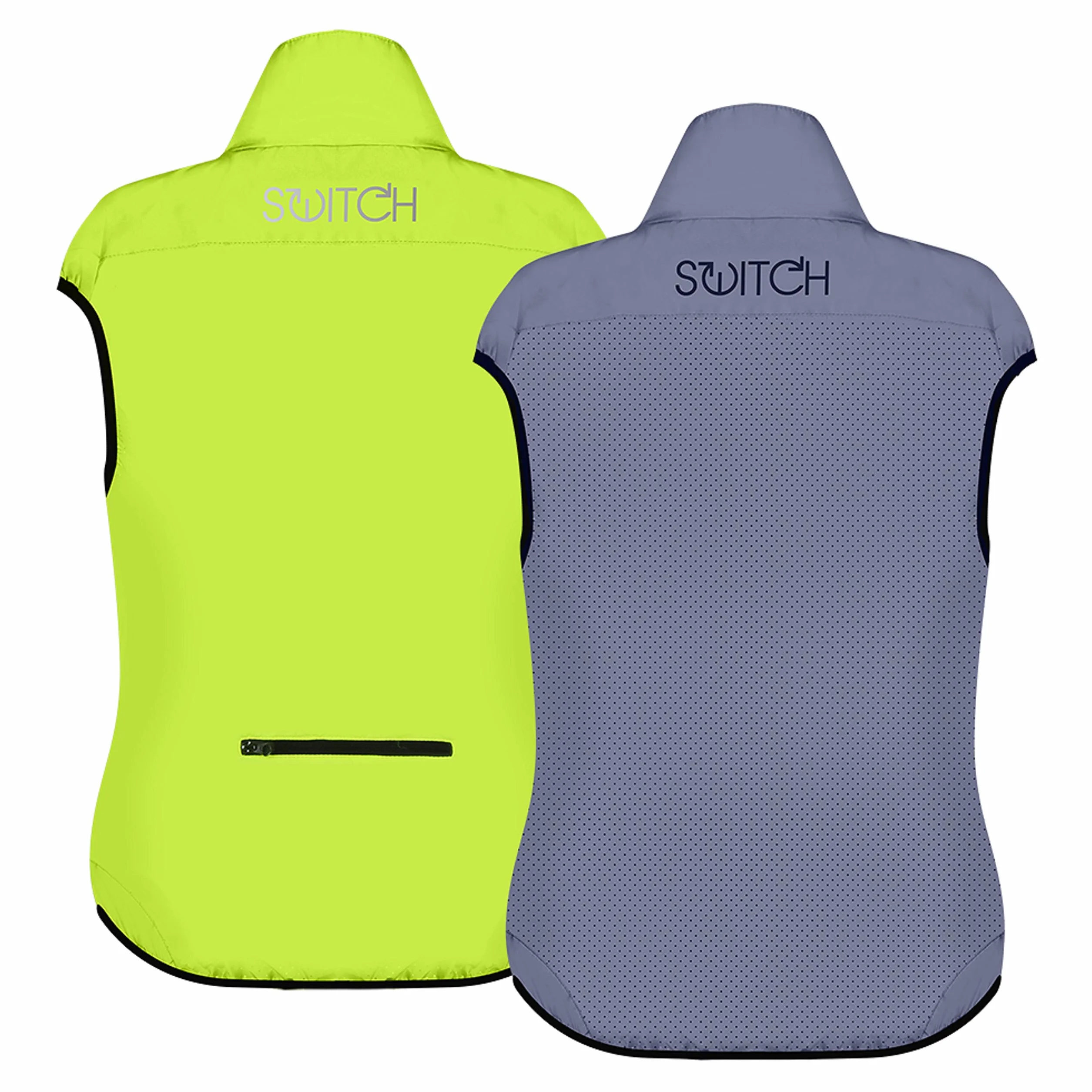 Proviz Switch Gilet de Cyclisme réfléchissant Femme Argenté Jaune Taille 38