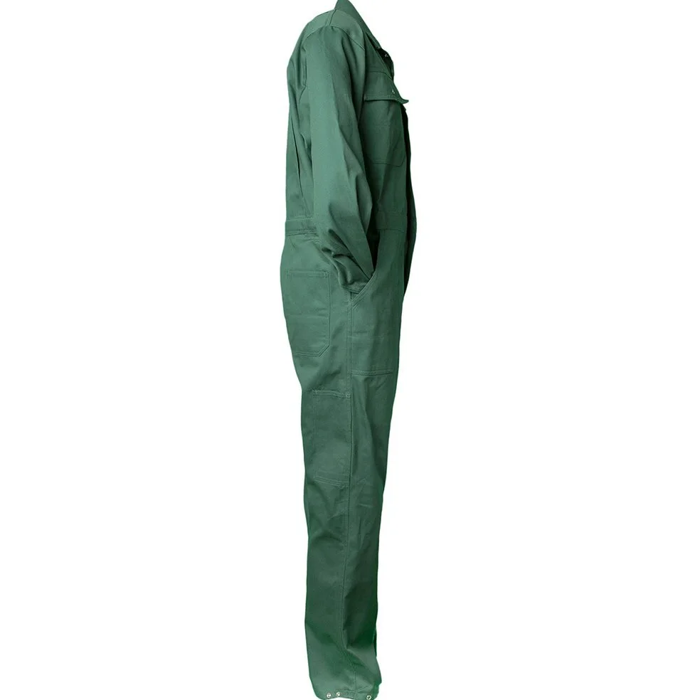 Planam 139090 Combinaison avec fermeture éclair sous patte Taille 90 Vert Moyen