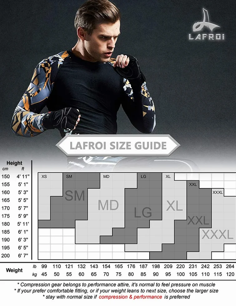 LAFROI Chemise de Compression à Manches Longues UPF 50+ pour Homme-CLY08C