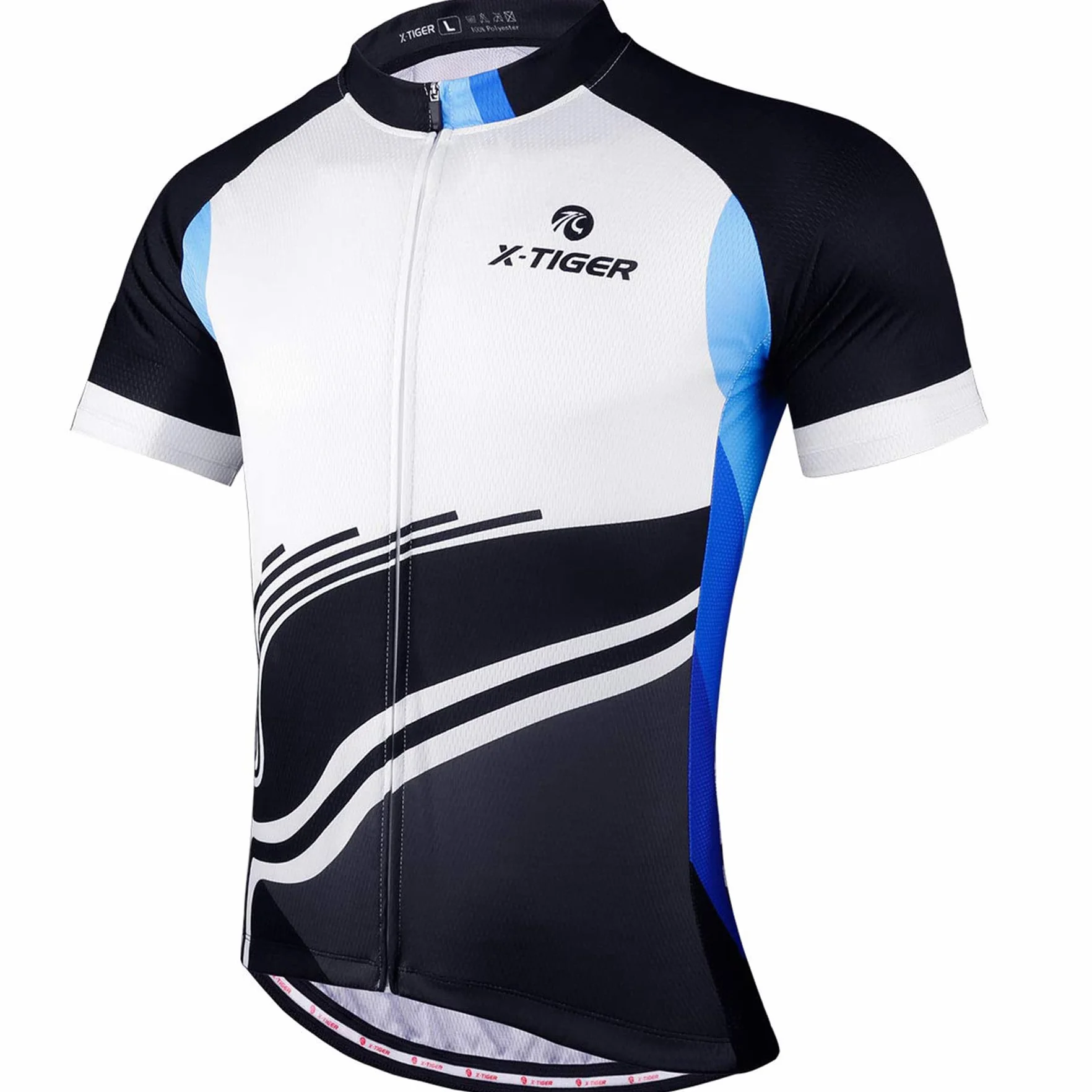 X-TIGER Maillot de Cyclisme Hommes Manches Courtes VTT Jersey Maillot de Vélo Vetement Respirant Séchage Cyclisme Tee Shirt Montagne Cycliste Été Vélo de Vetement Costume Fitness Hauts