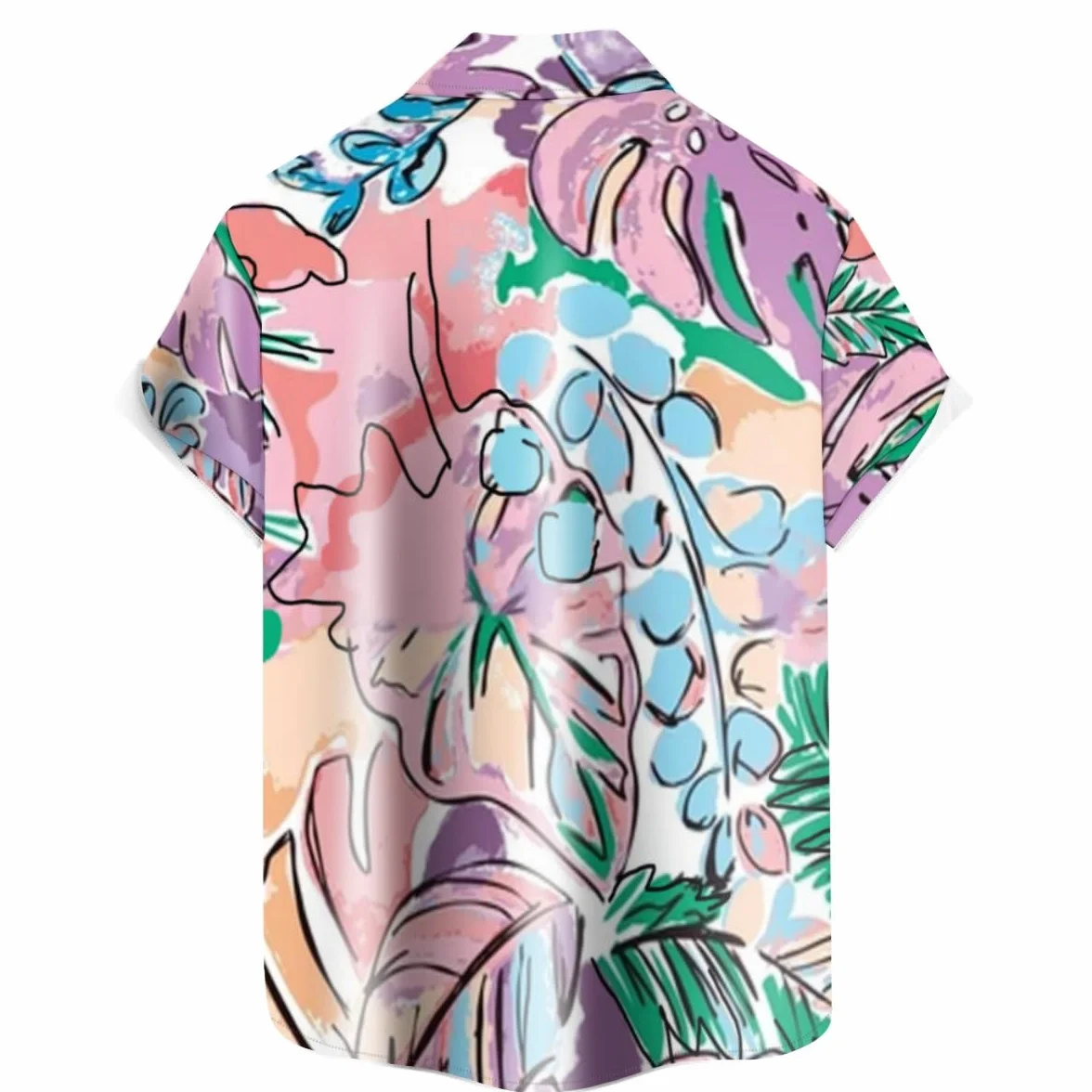 Chemise de bowling hawaïenne à manches courtes pour homme Motif cocotier