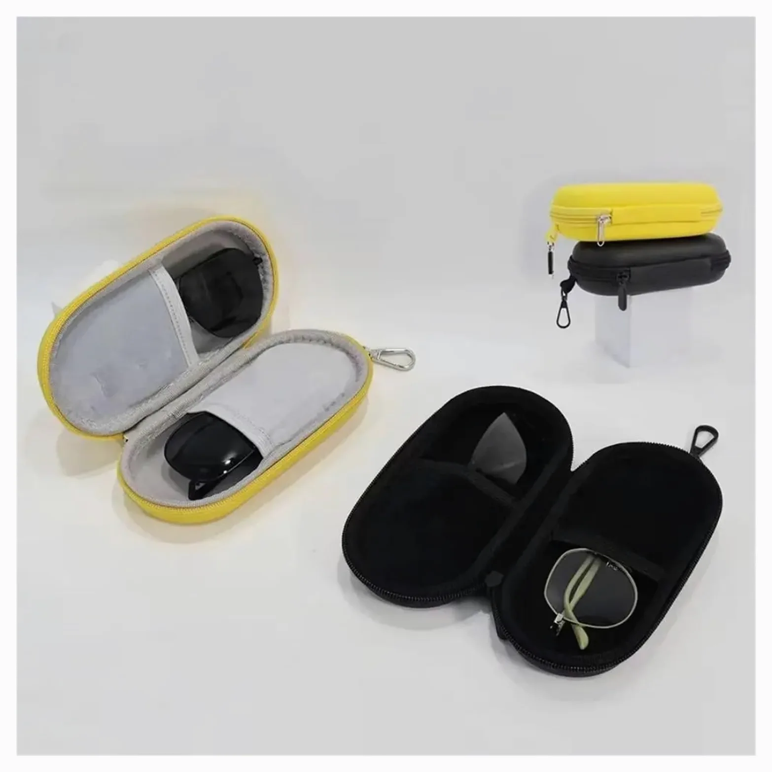 Étui à lunettes double Étui à lunettes double coque rigide, rangement portable for de soleil