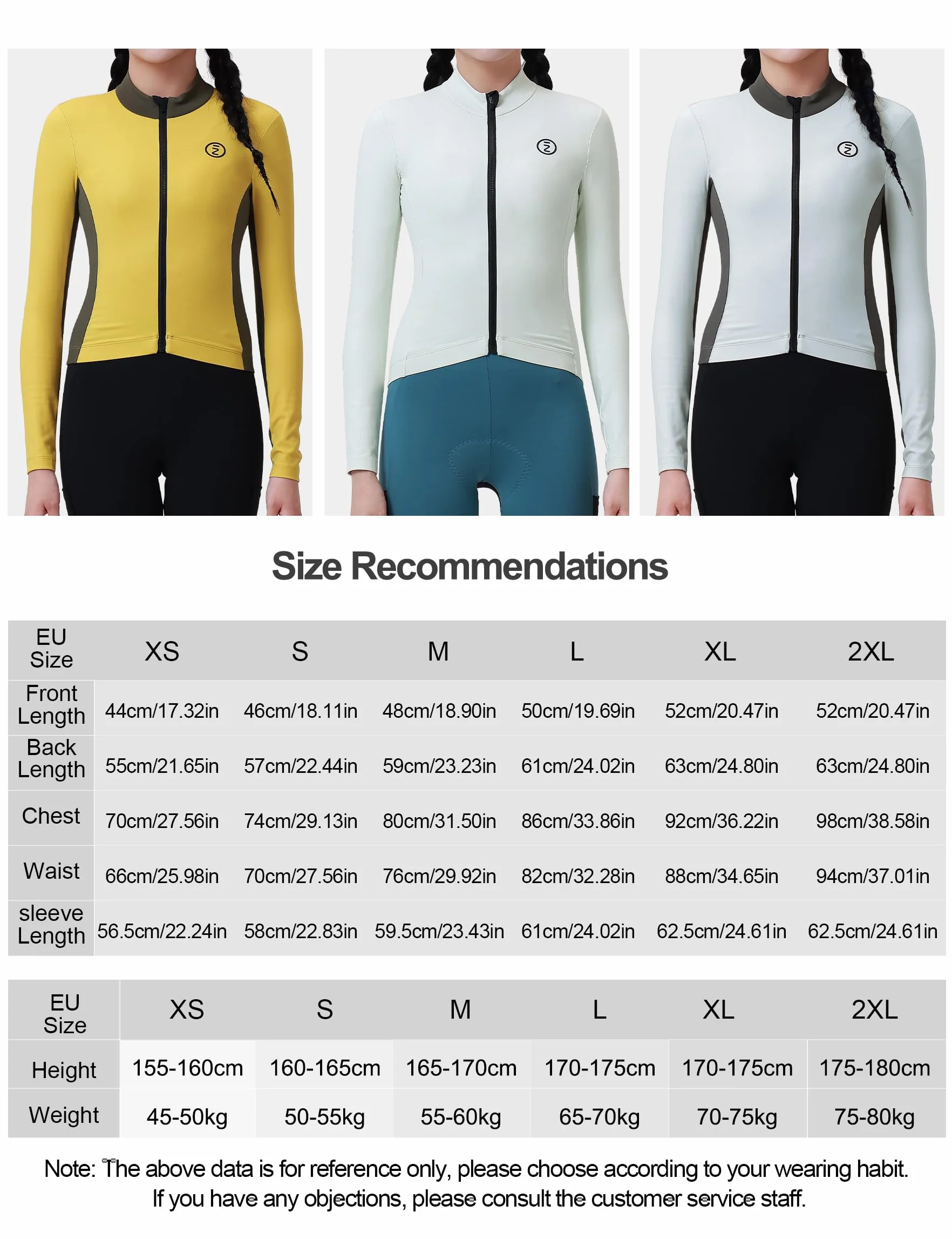 INBIKE Maillot Cyclisme Femme en Polaire à Manches Longues Chaud et Doux pour la Peau LY