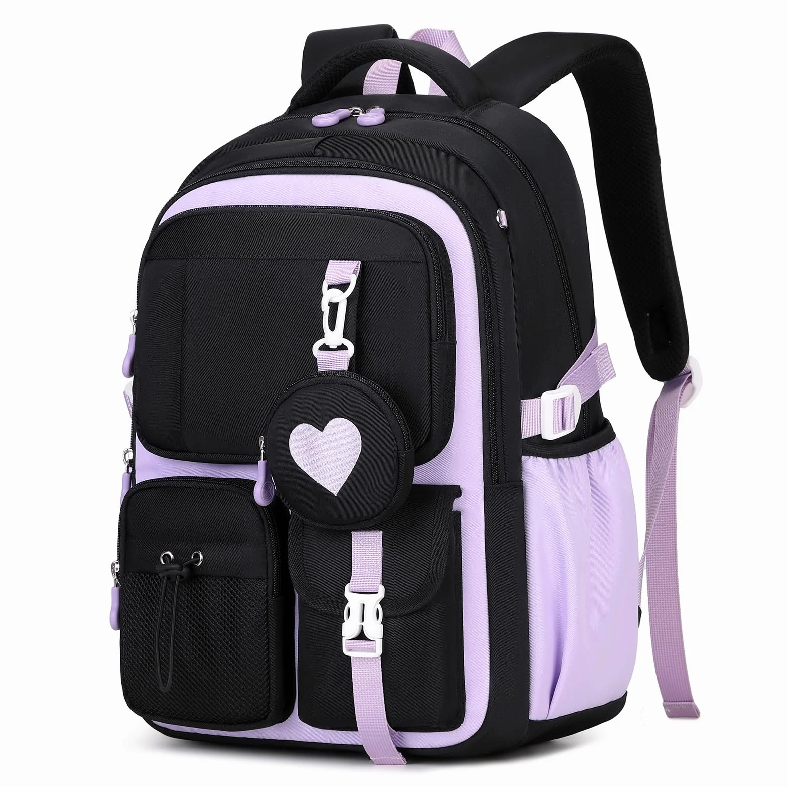 Sac à dos Fille Primaire Respirant avec Bandes Réfléchissantes, Sac d'école Ergonomique Léger