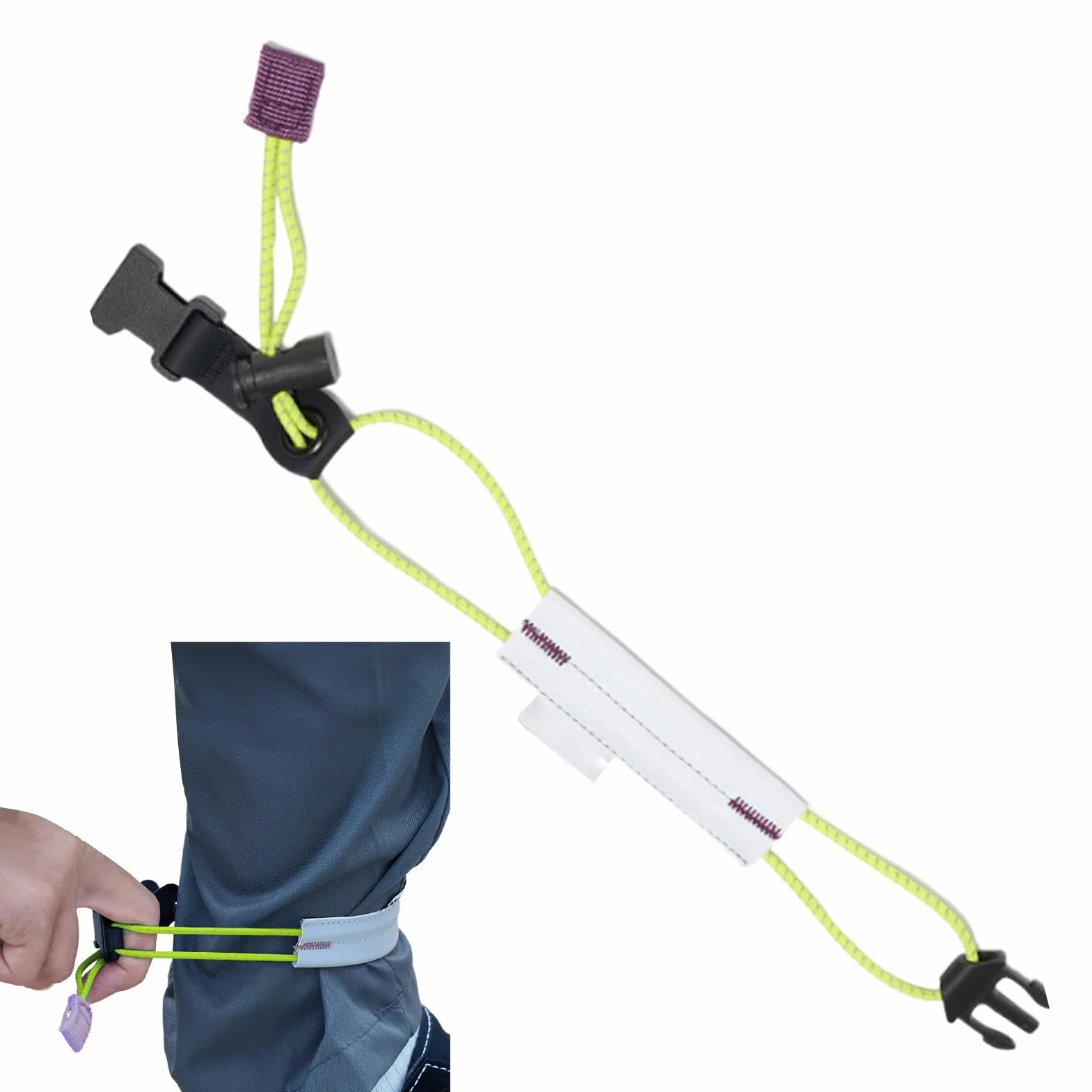 Bandes de cheville réfléchissantes pour cyclisme, sangles de jambe de pantalon vélo, accessoire élastique réglable